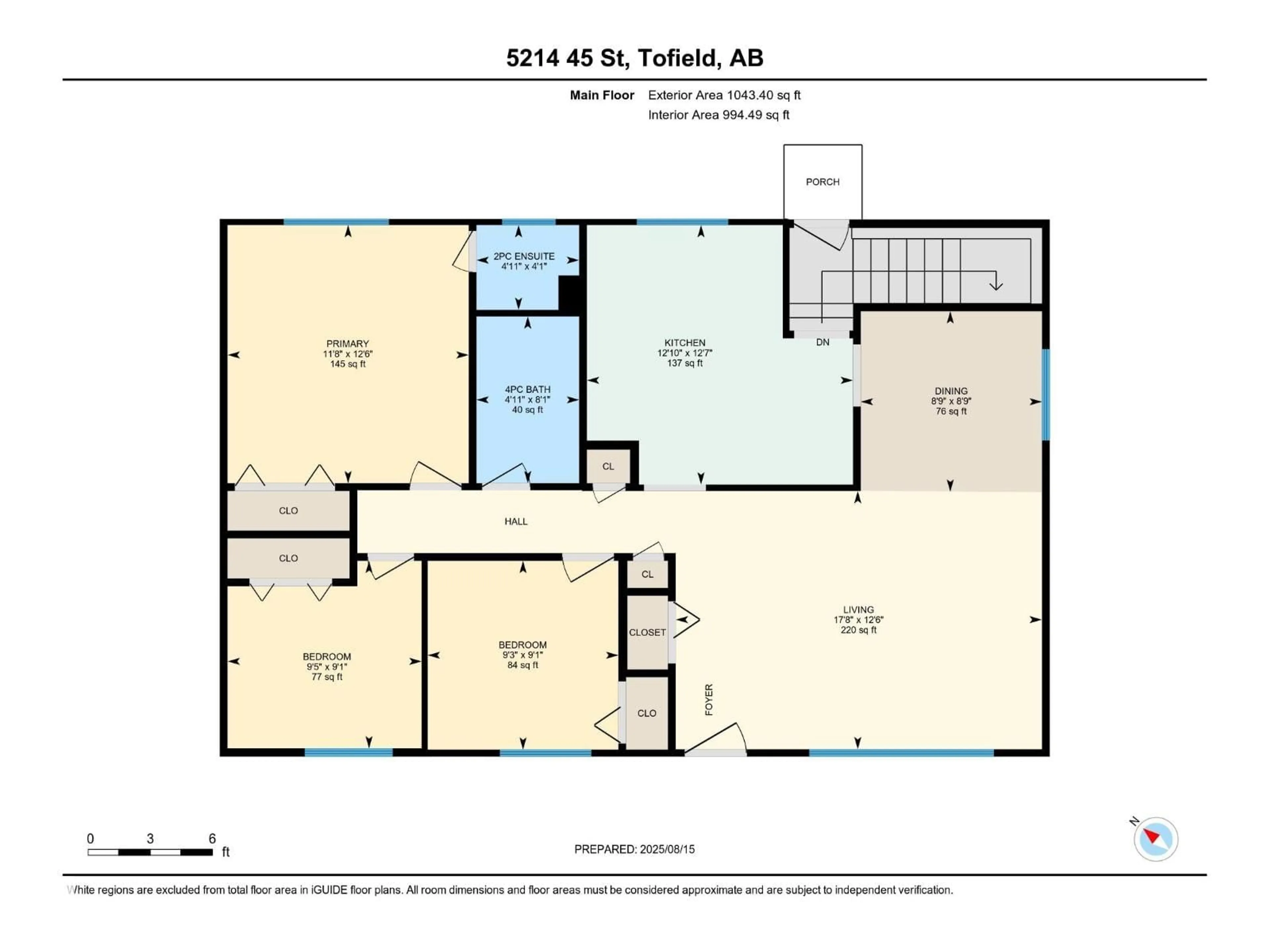 Floor plan for 5214 45 ST, Tofield Alberta T0B0S0