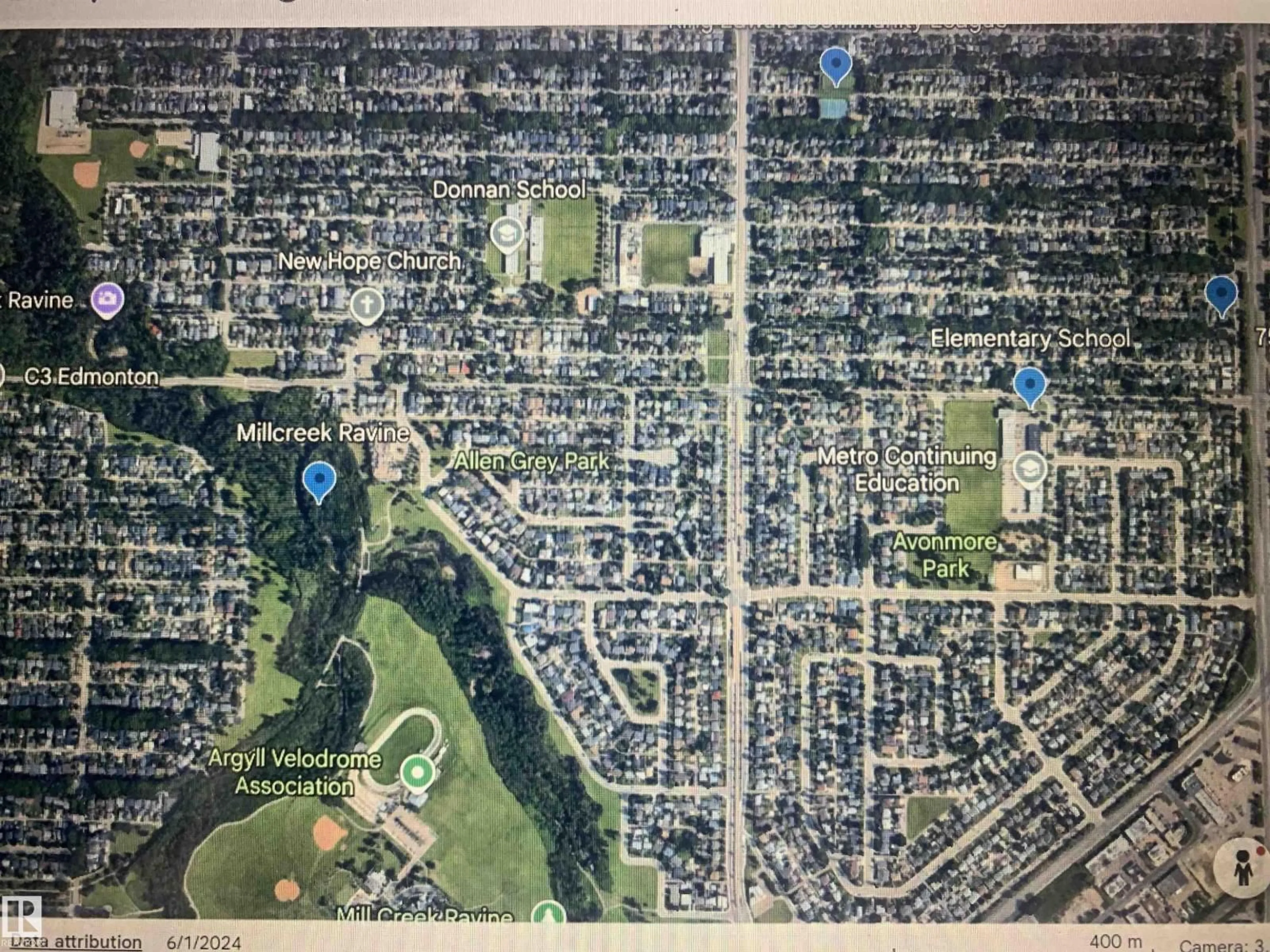 Picture of a map for 7504 77 AV, Edmonton Alberta T6C0K5