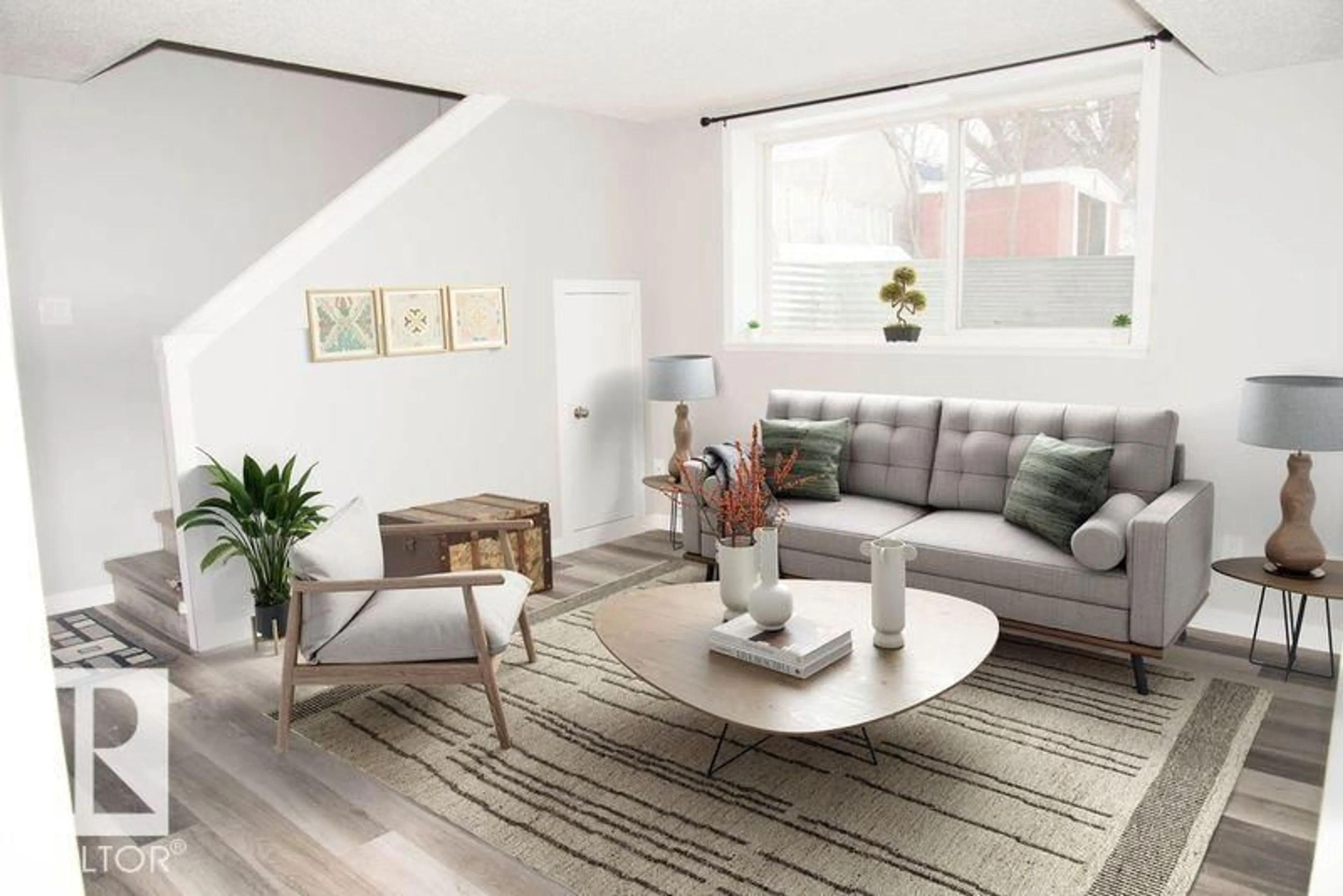 Living room with furniture, unknown for NW - 12730 113A ST, Edmonton Alberta T5E5B3