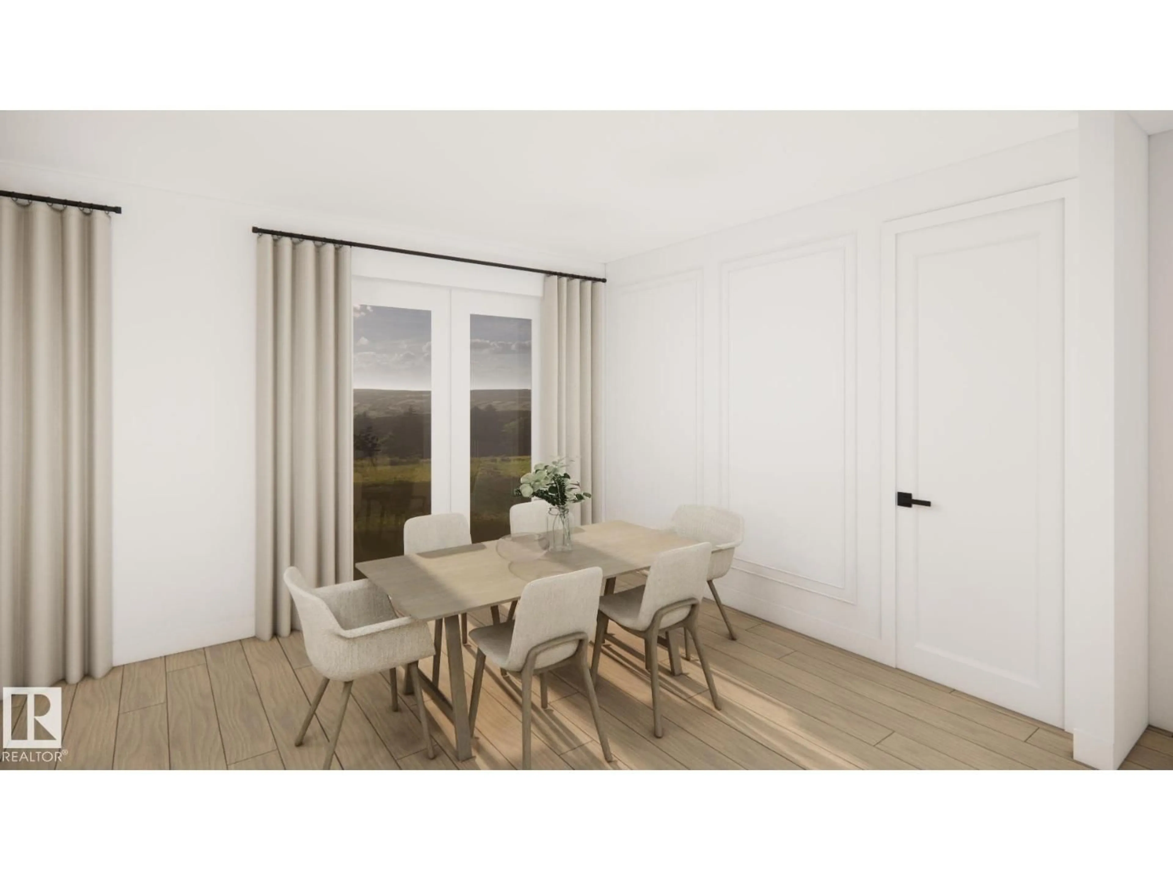 Dining room, wood/laminate floor for 26 GRAYSON GR, Stony Plain Alberta T7Z0A0
