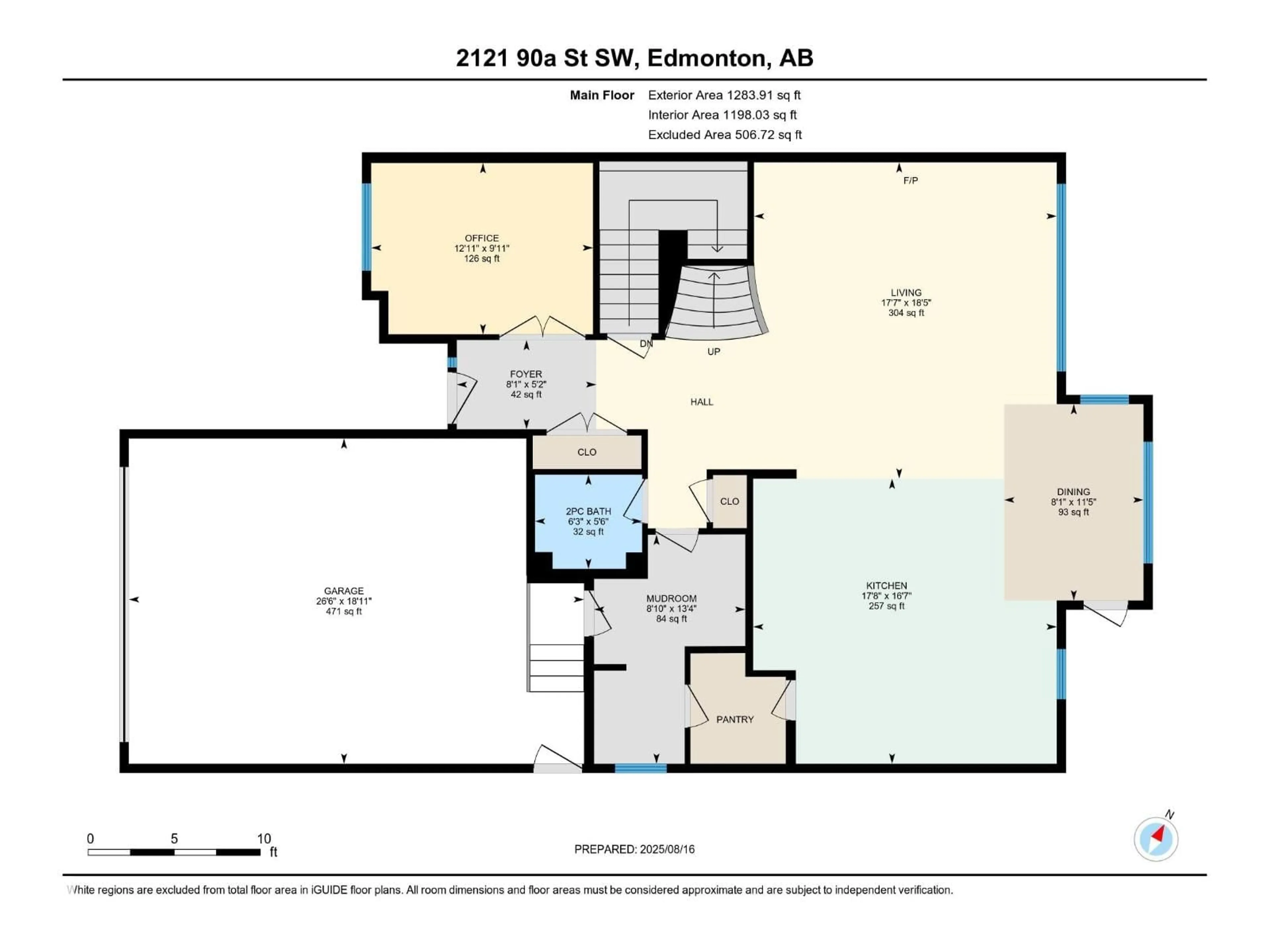 Floor plan for SW - 2121 90A ST, Edmonton Alberta T6X0P4