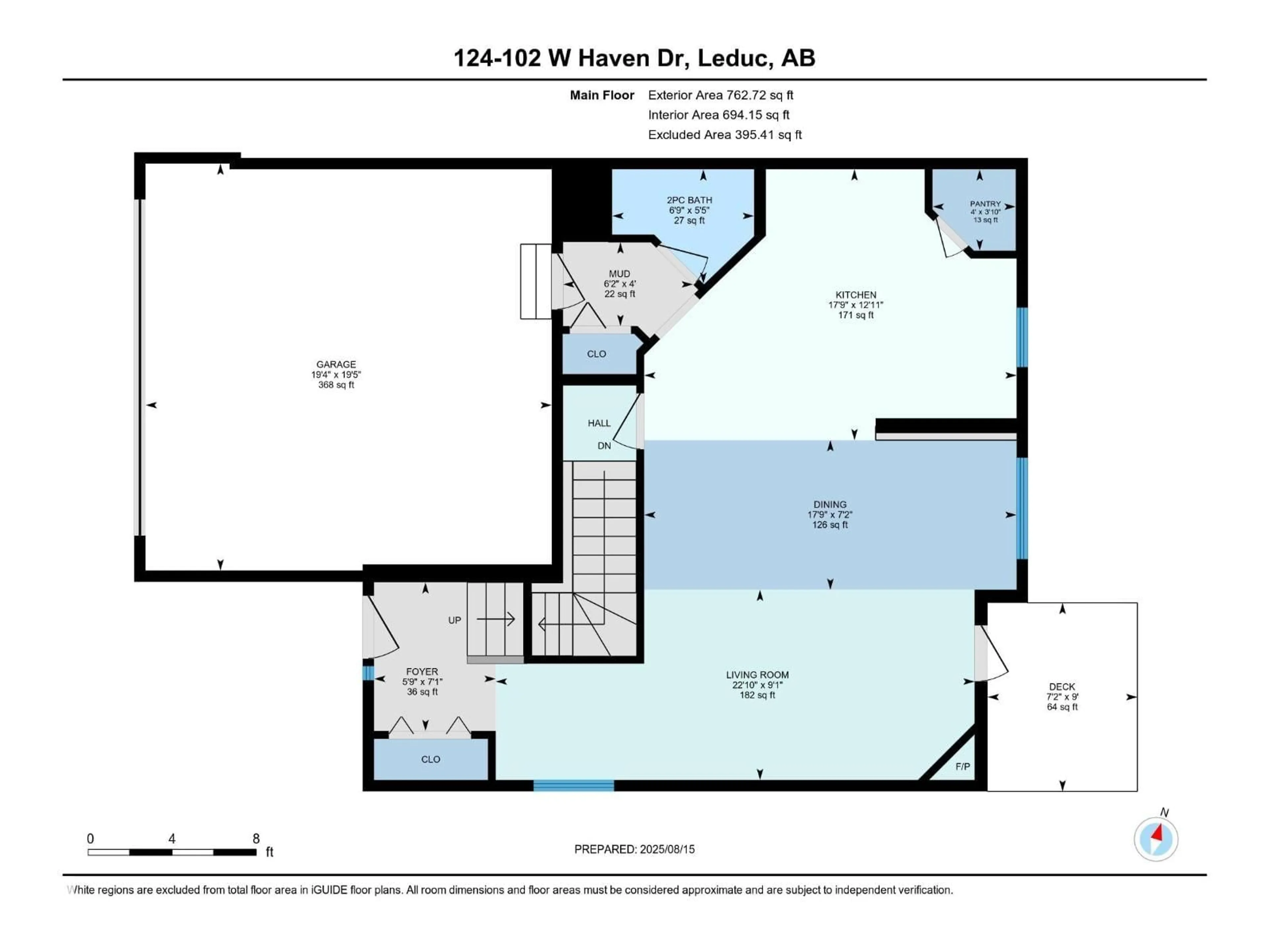 Floor plan for 102 - 124 WEST HAVEN DR, Leduc Alberta T9E0A2