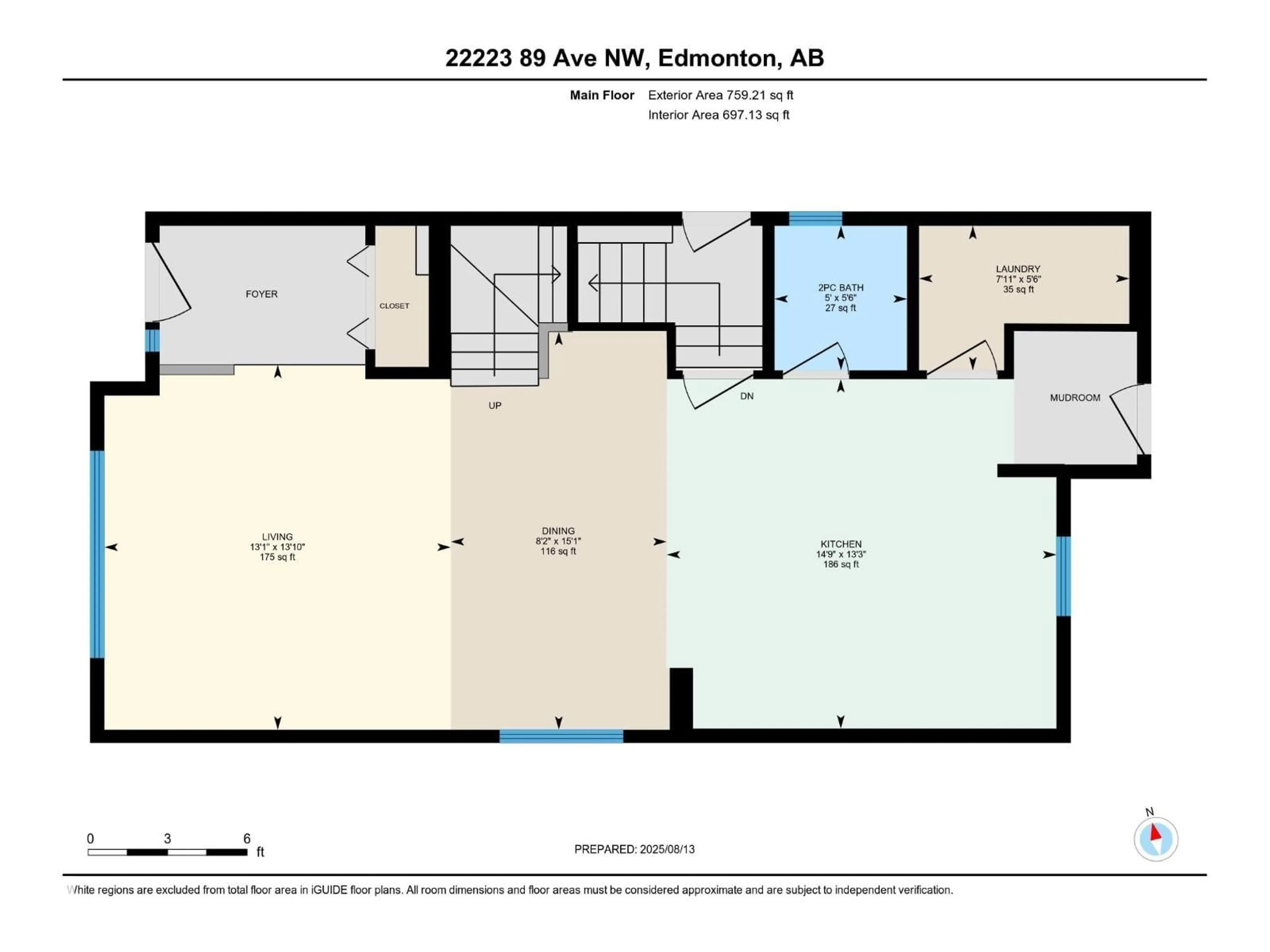 Floor plan for NW - 22223 89 AV, Edmonton Alberta T5T7H1