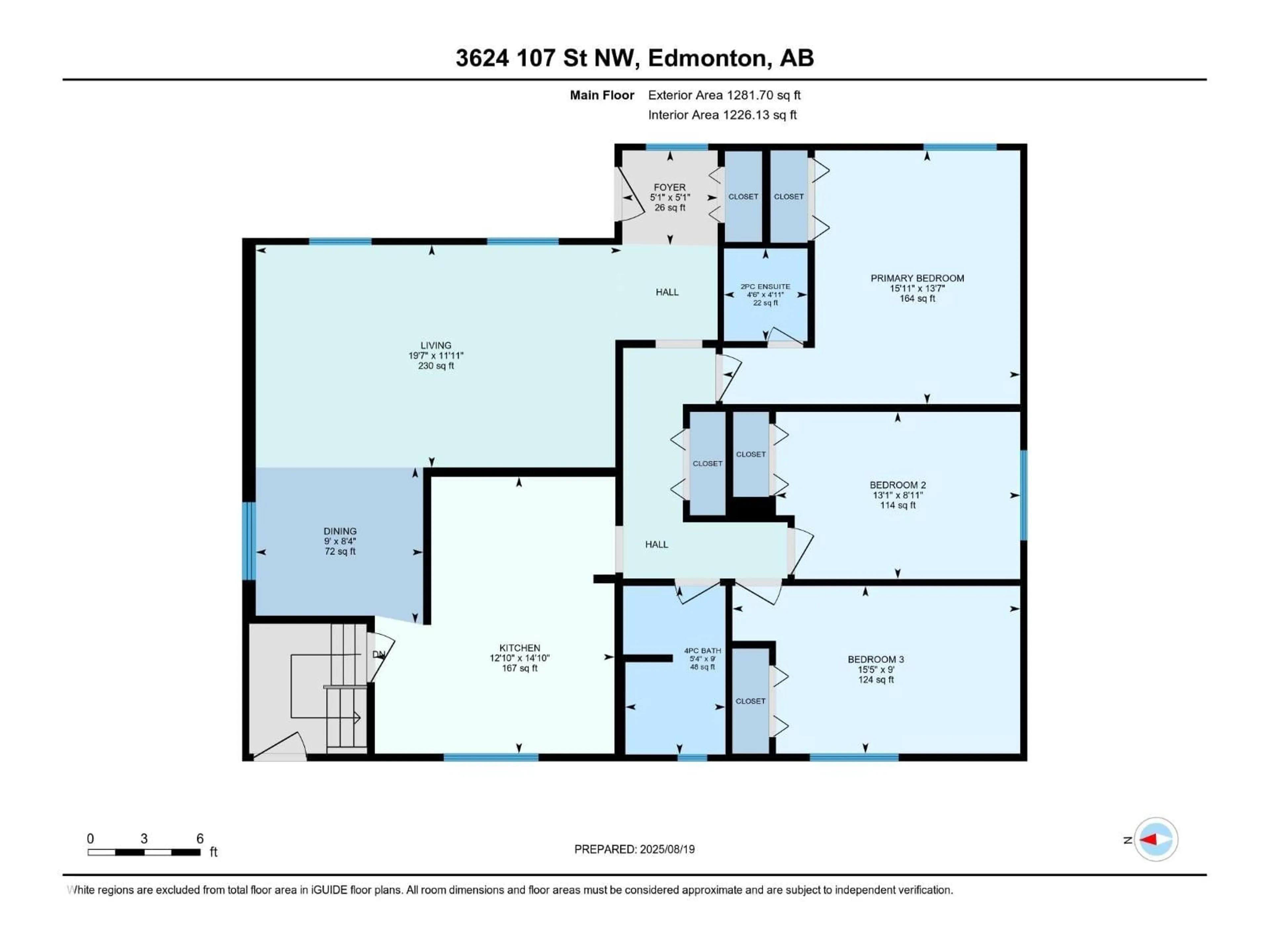 Floor plan for 3624 107 ST, Edmonton Alberta T6J1B1