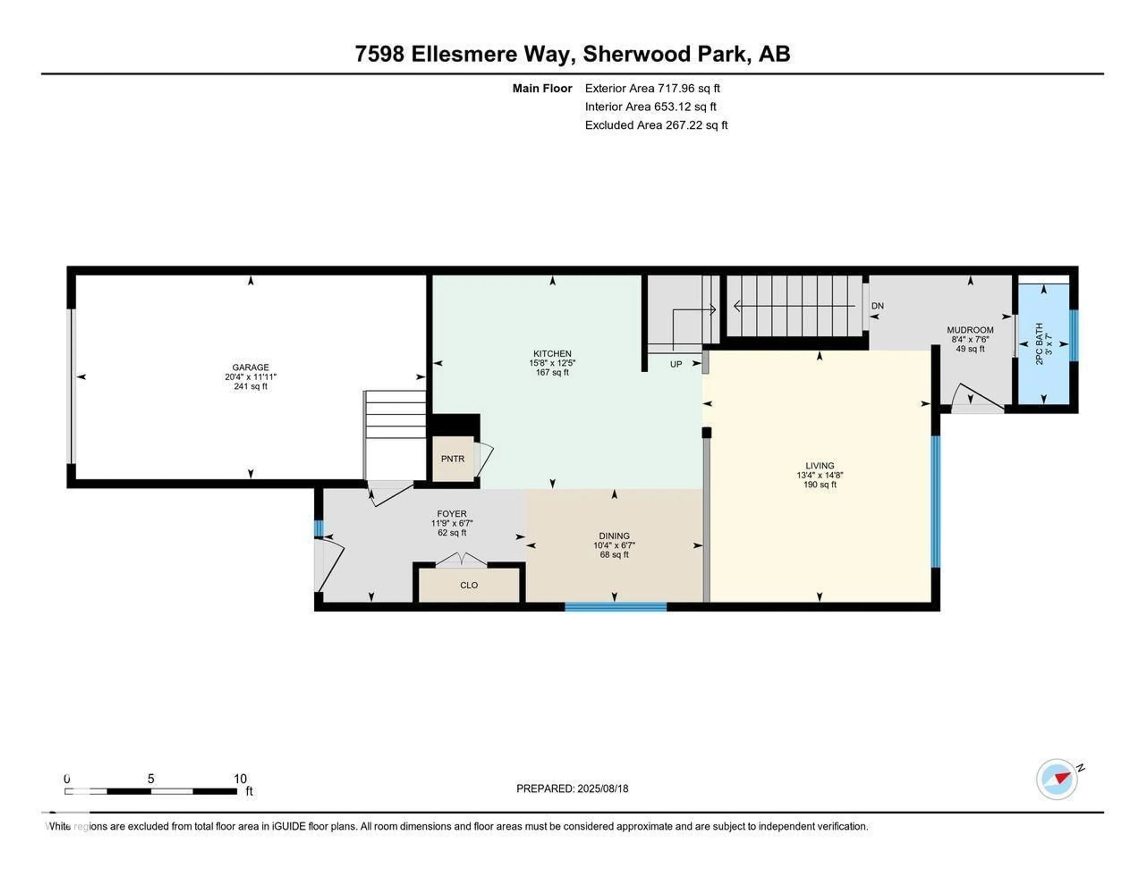 Floor plan for 7598 ELLESMERE WY, Sherwood Park Alberta T8H0P7