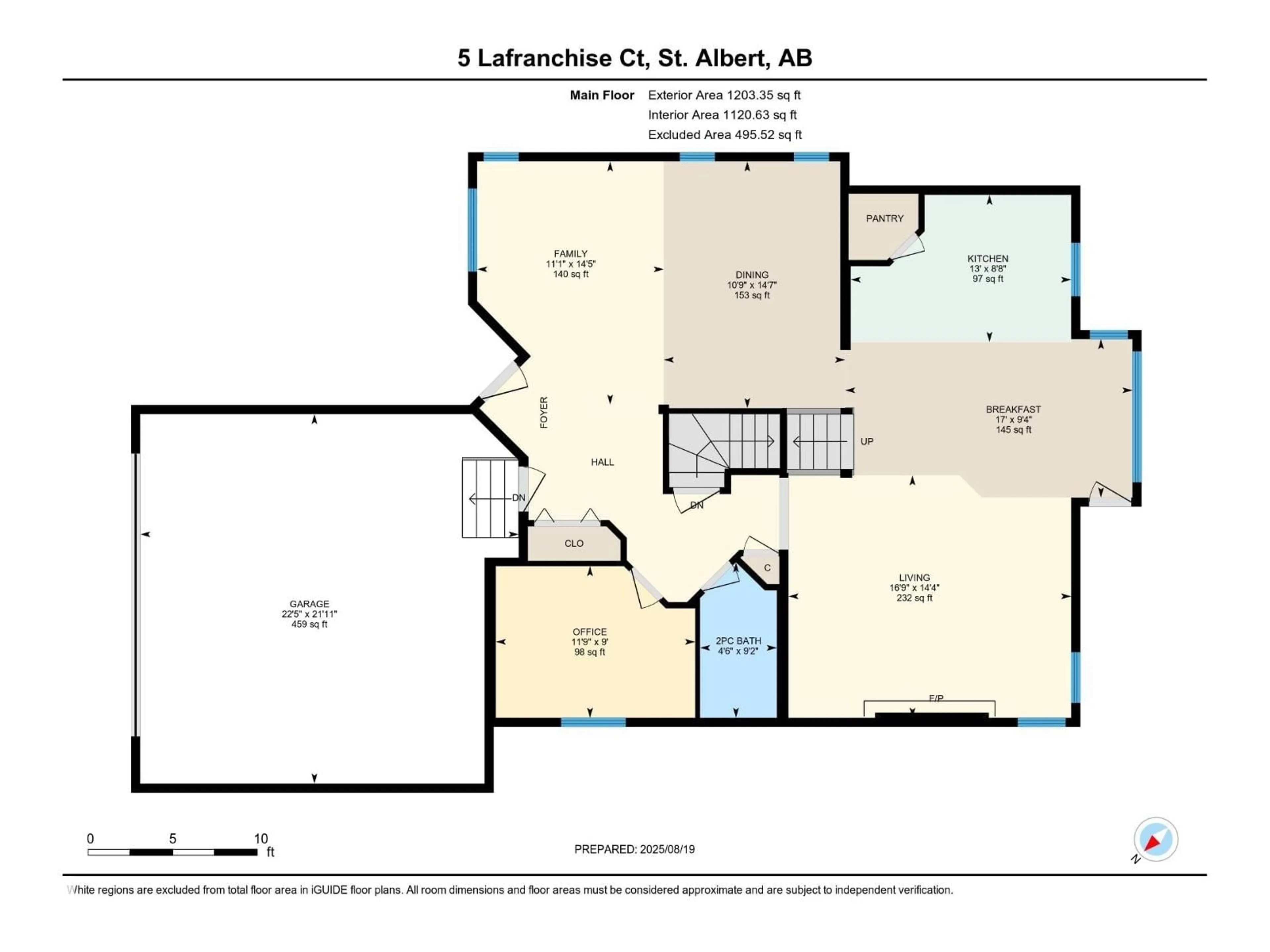 Floor plan for 5 LAFRANCHISE, St. Albert Alberta T8N5S6