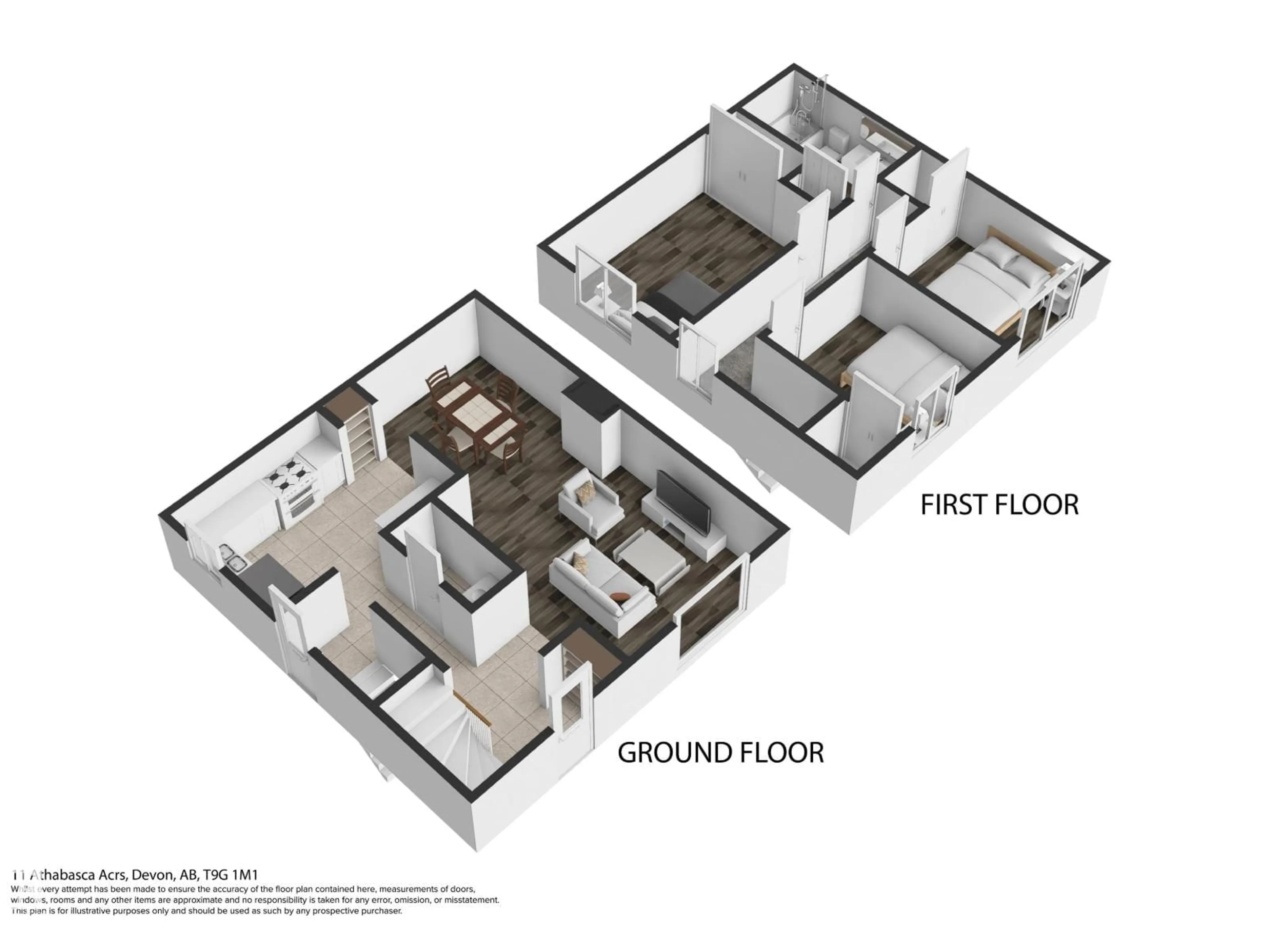 Floor plan for 11 ATHABASCA AC, Devon Alberta T9G1L8