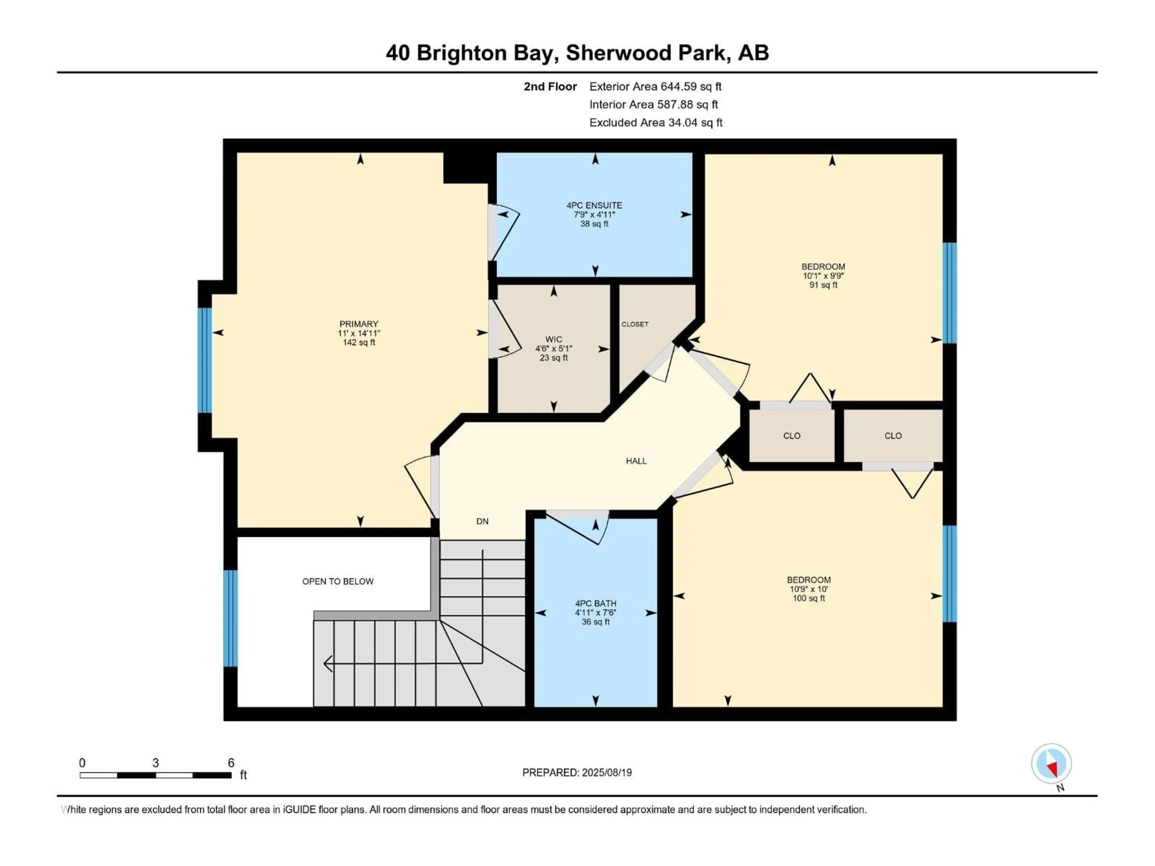 Floor plan for 40 BRIGHTON BA, Sherwood Park Alberta T8H2C3