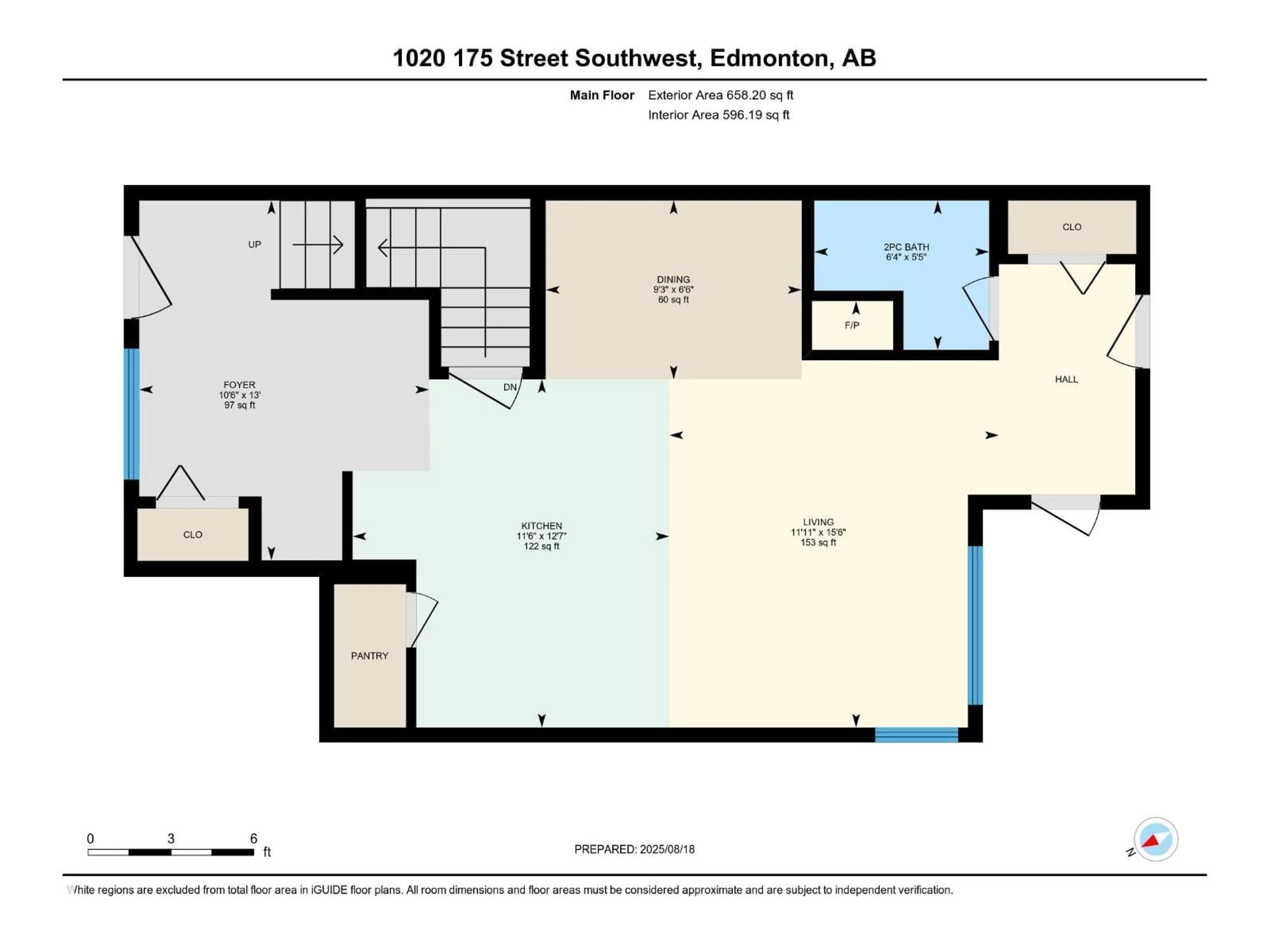 Floor plan for 1020 175 ST, Edmonton Alberta T6W1Z7