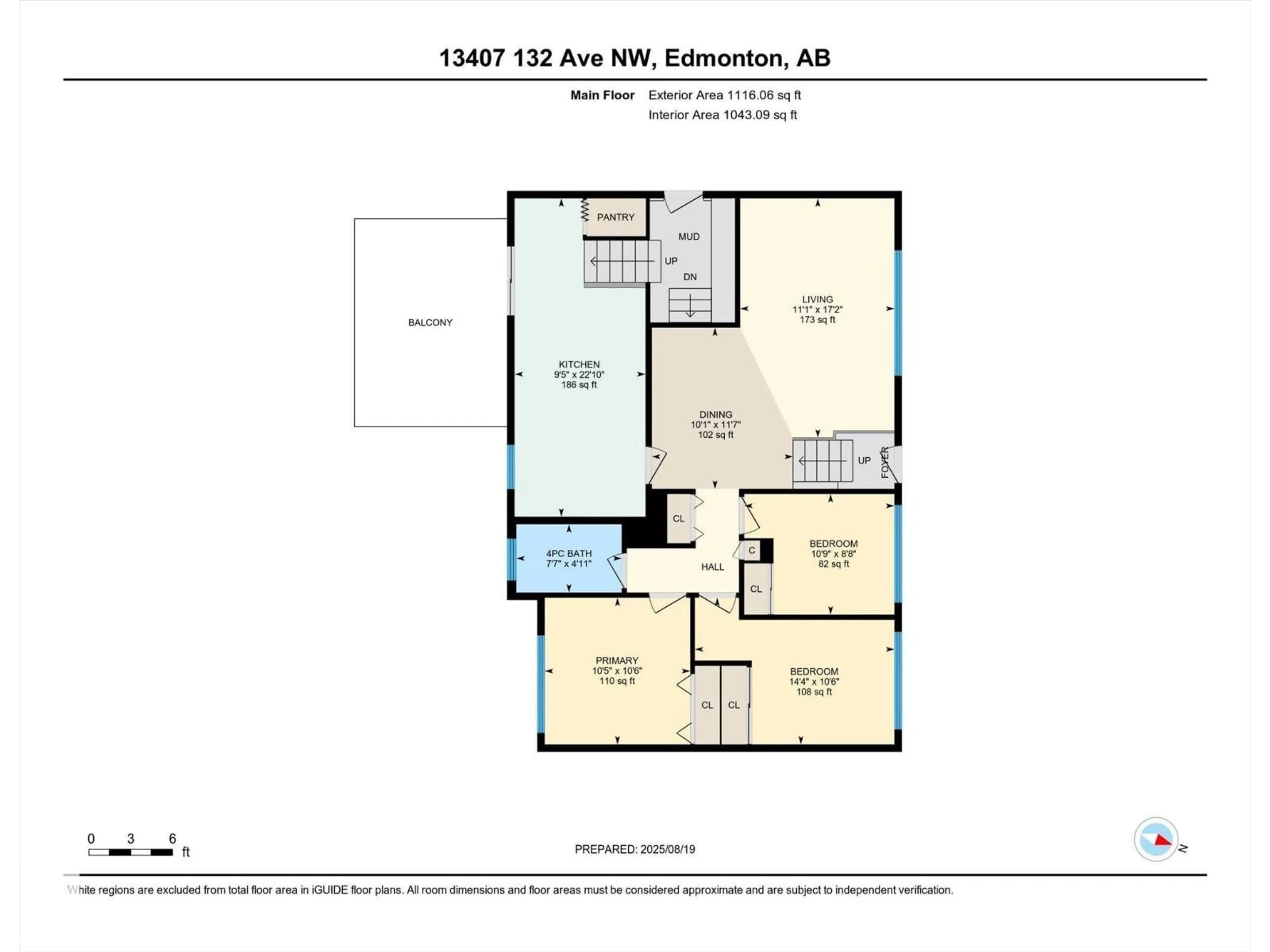 Floor plan for NW - 13407 132 AV, Edmonton Alberta T5L3R4