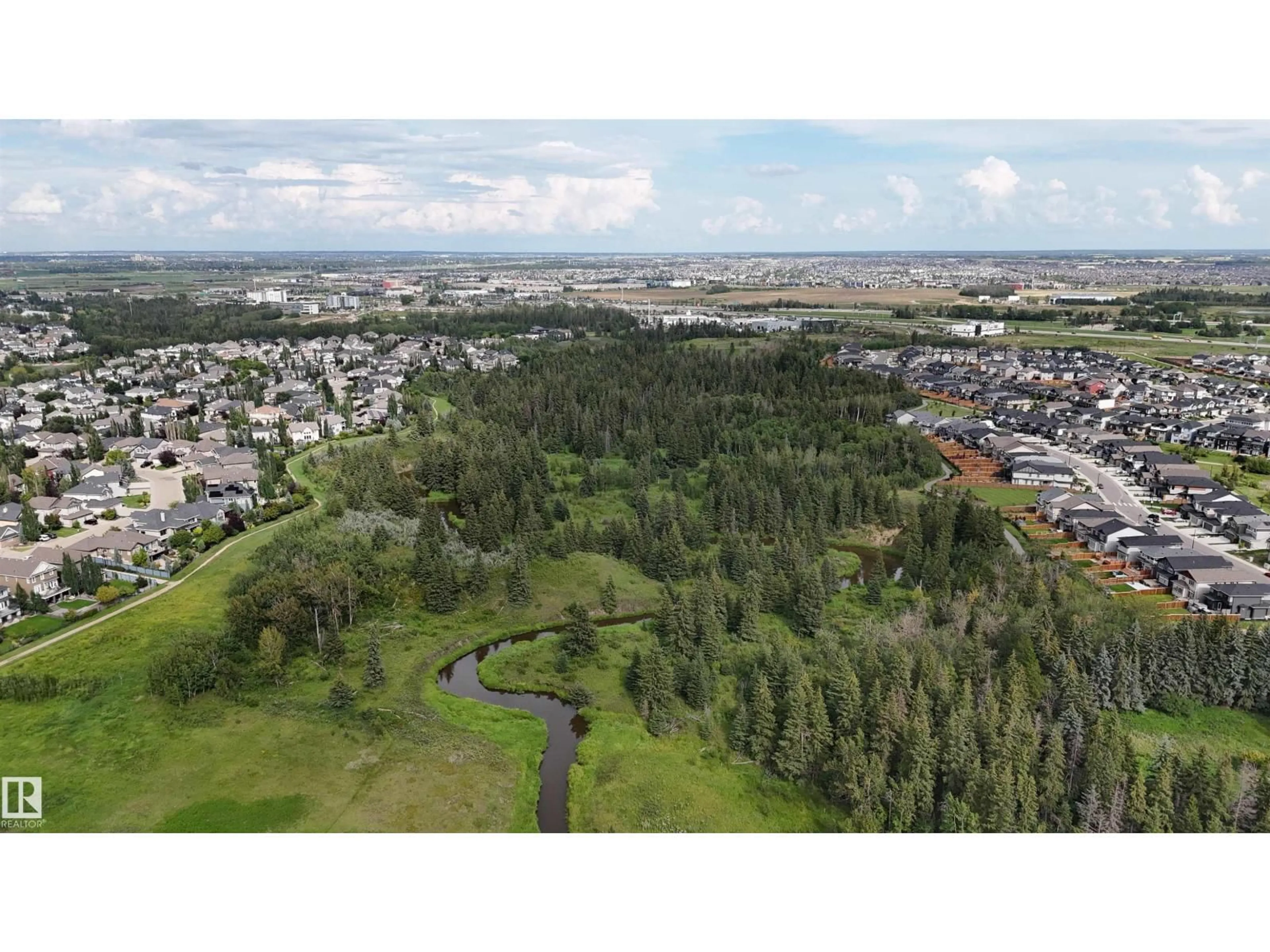 A pic from outside/outdoor area/front of a property/back of a property/a pic from drone, forest/trees view for 2261 CASEY CR, Edmonton Alberta T6W3M8