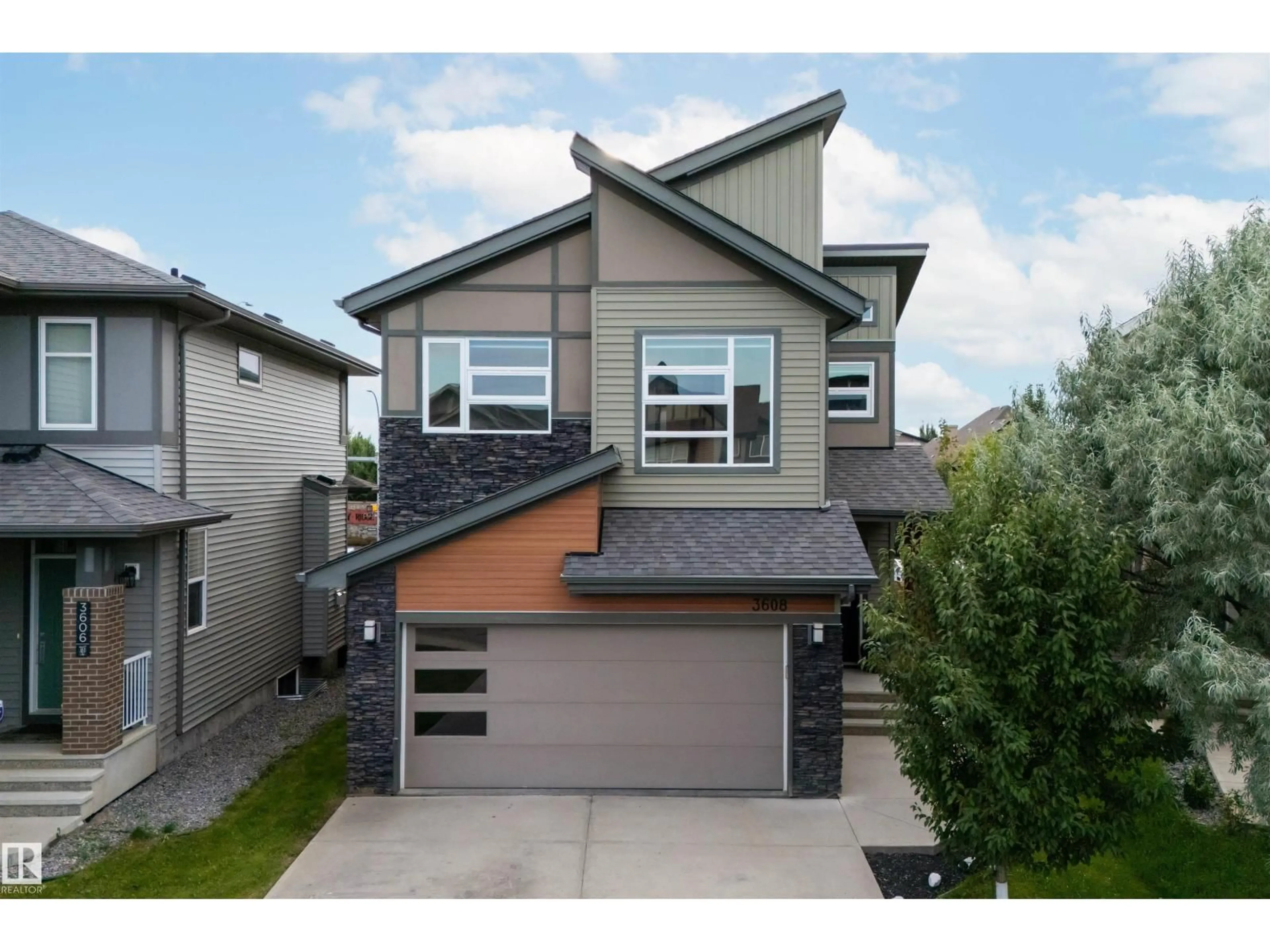 Home with vinyl exterior material, street for 3608 PARKER CL, Edmonton Alberta T6W3A9