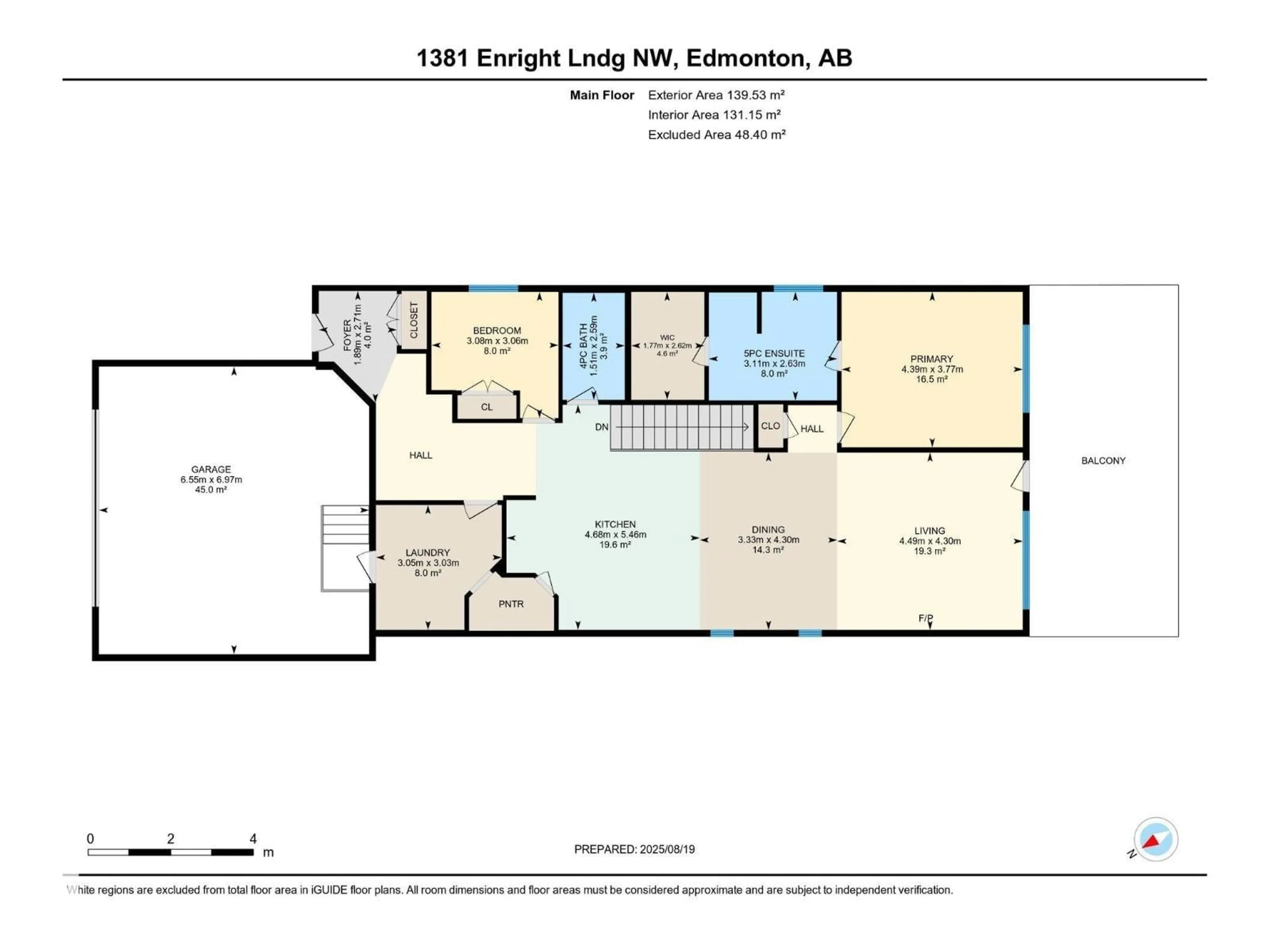 Floor plan for 1381 ENRIGHT LANDING LD, Edmonton Alberta T6M0Y9