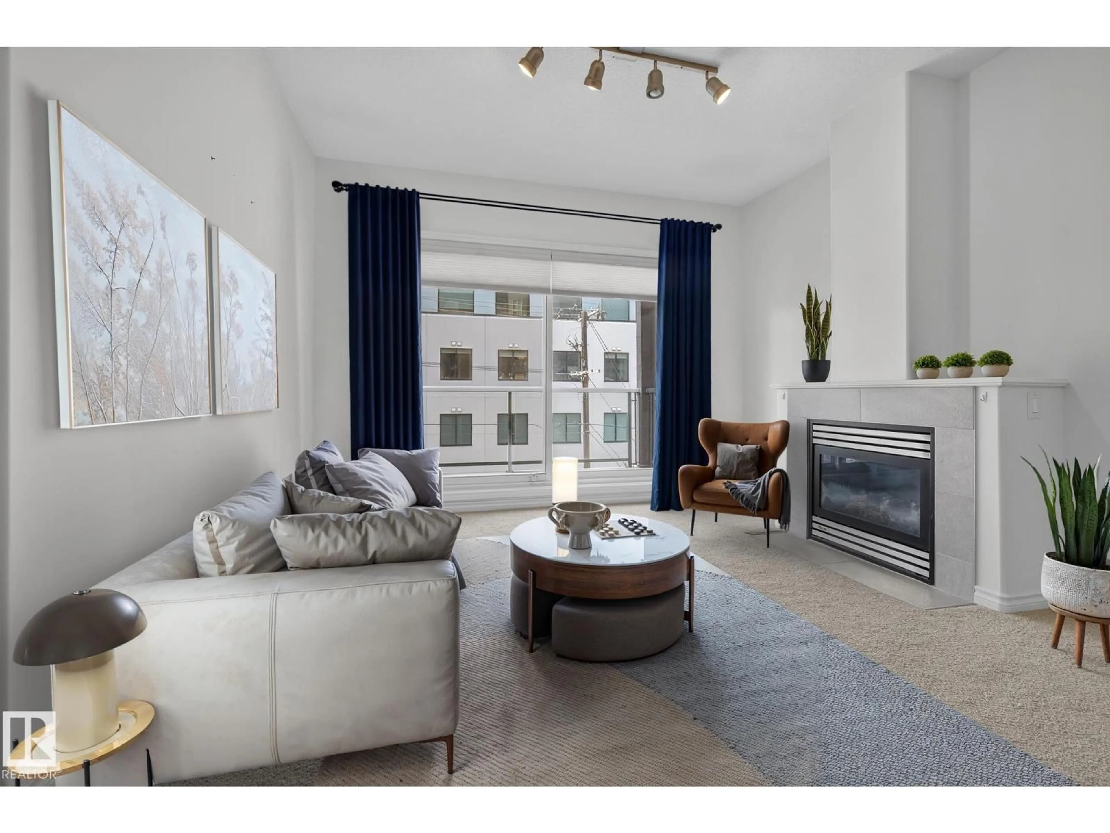 Living room with furniture, unknown for #303 - 10046 110 ST, Edmonton Alberta T5K2Y2