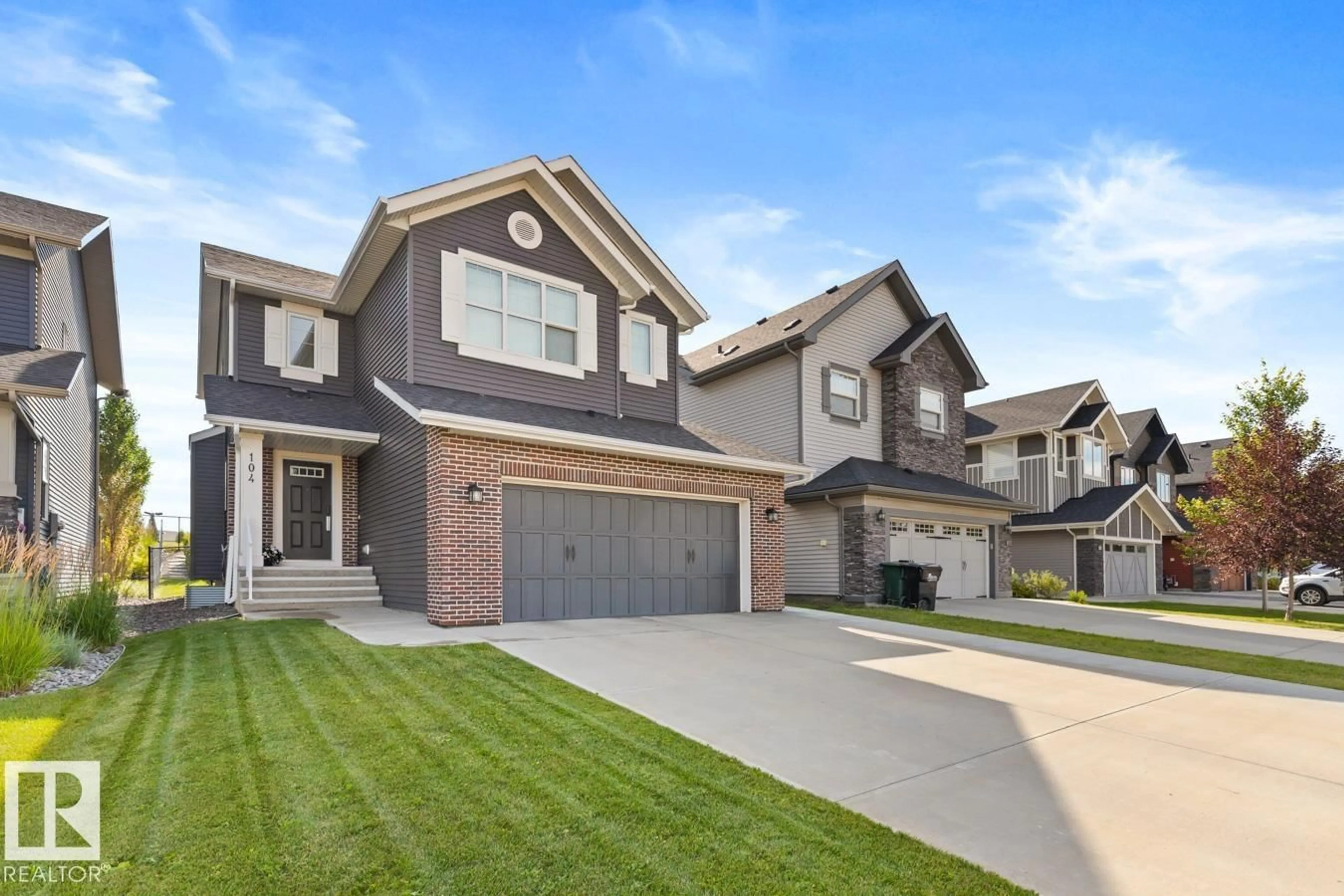 Home with brick exterior material, street for 104 ALDRIDGE CR, Sherwood Park Alberta T8H0Y2
