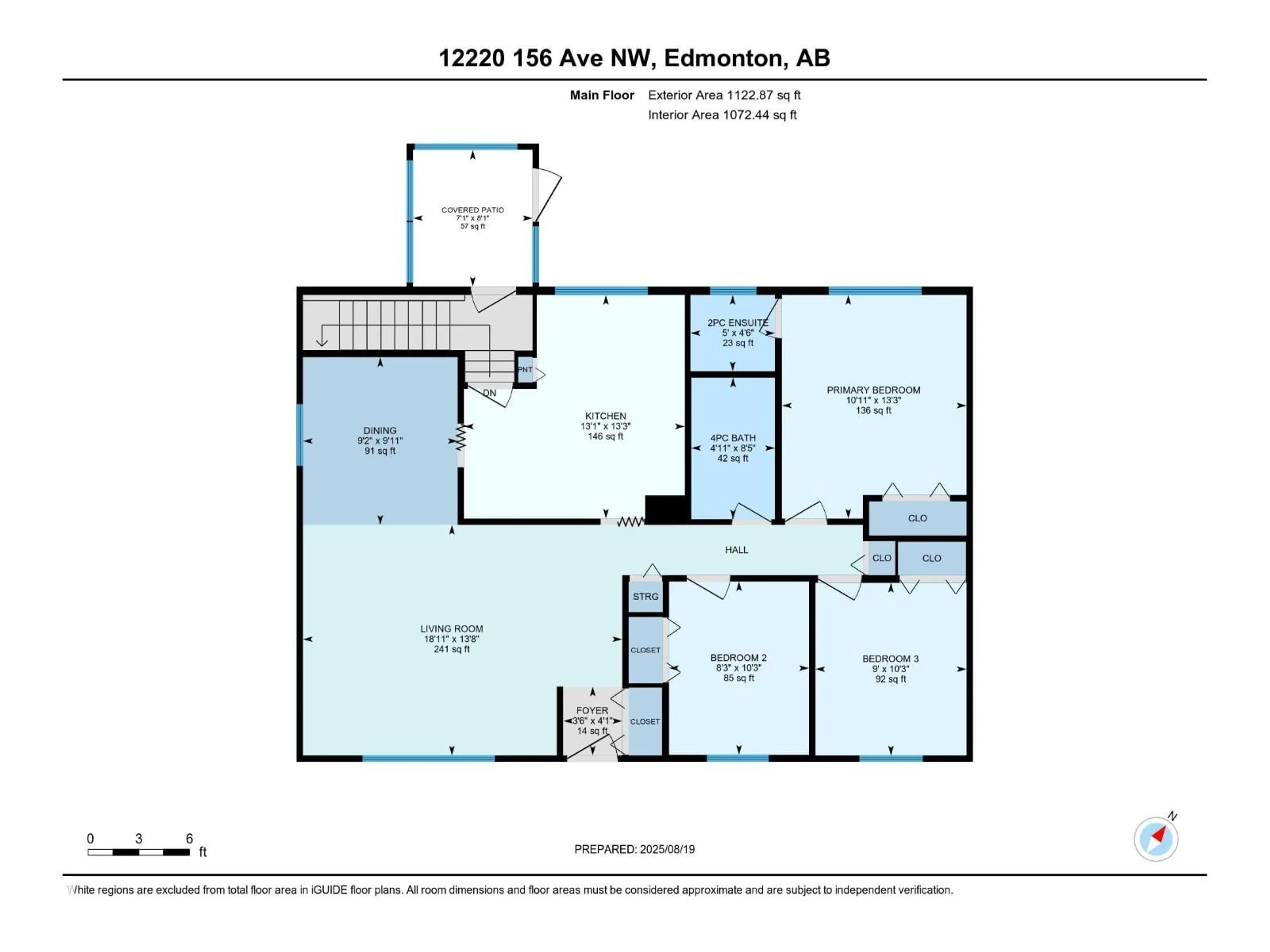 Floor plan for NW - 12220 156 AV, Edmonton Alberta T5X2X5