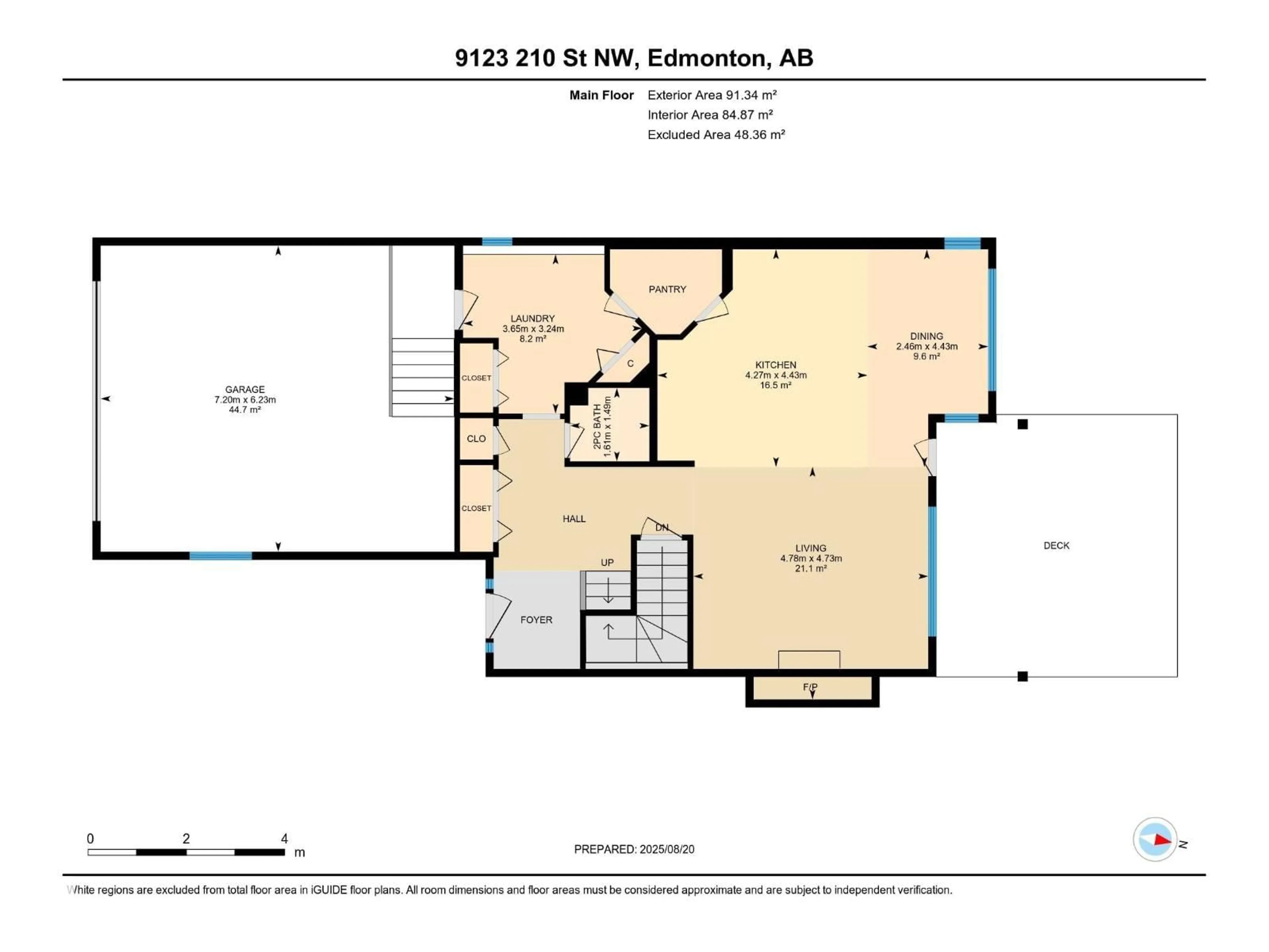 Floor plan for NW - 9123 210 ST, Edmonton Alberta T5T6X2