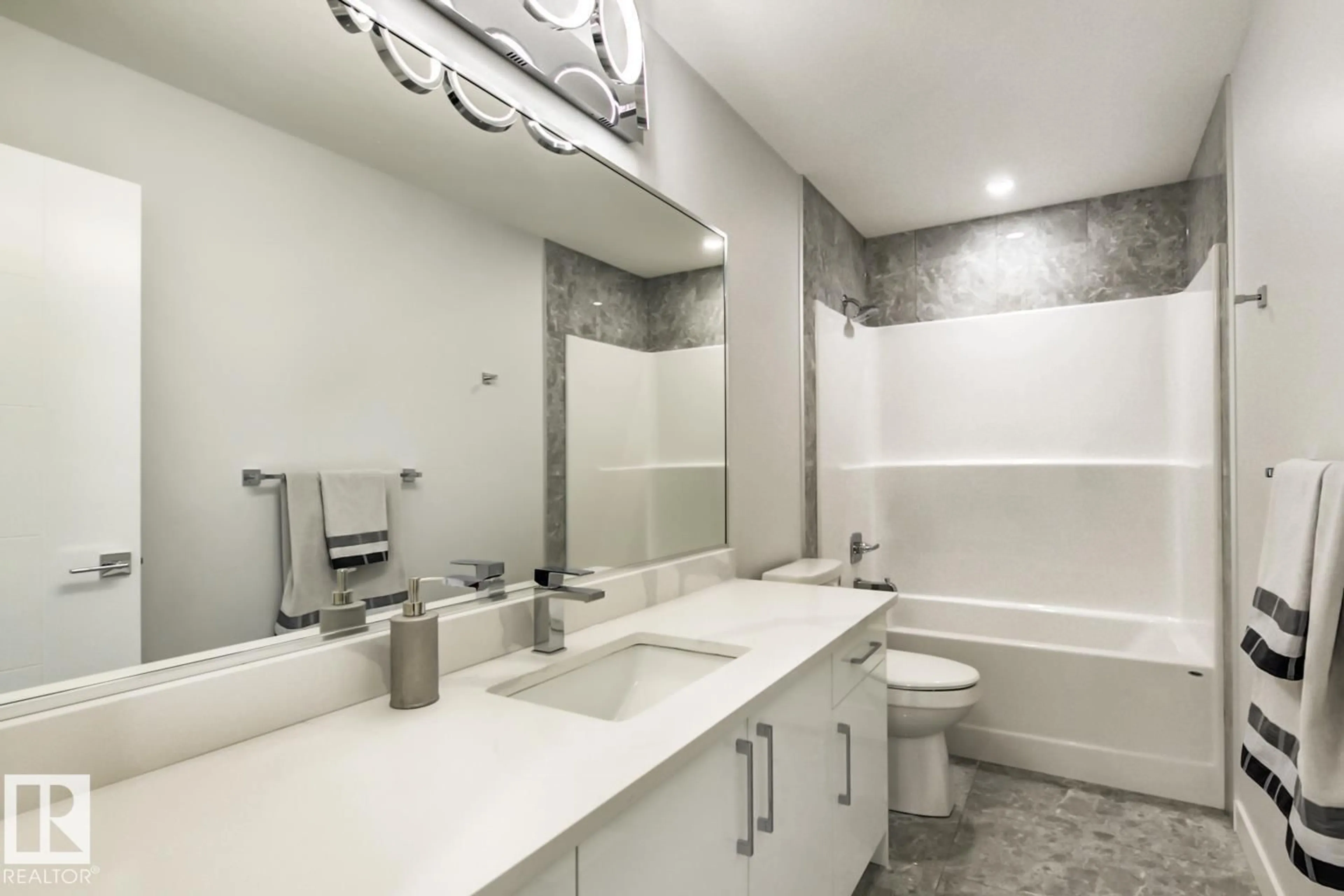 Standard bathroom, ceramic/tile floor for 3808 46 AV, Beaumont Alberta T4X2W4