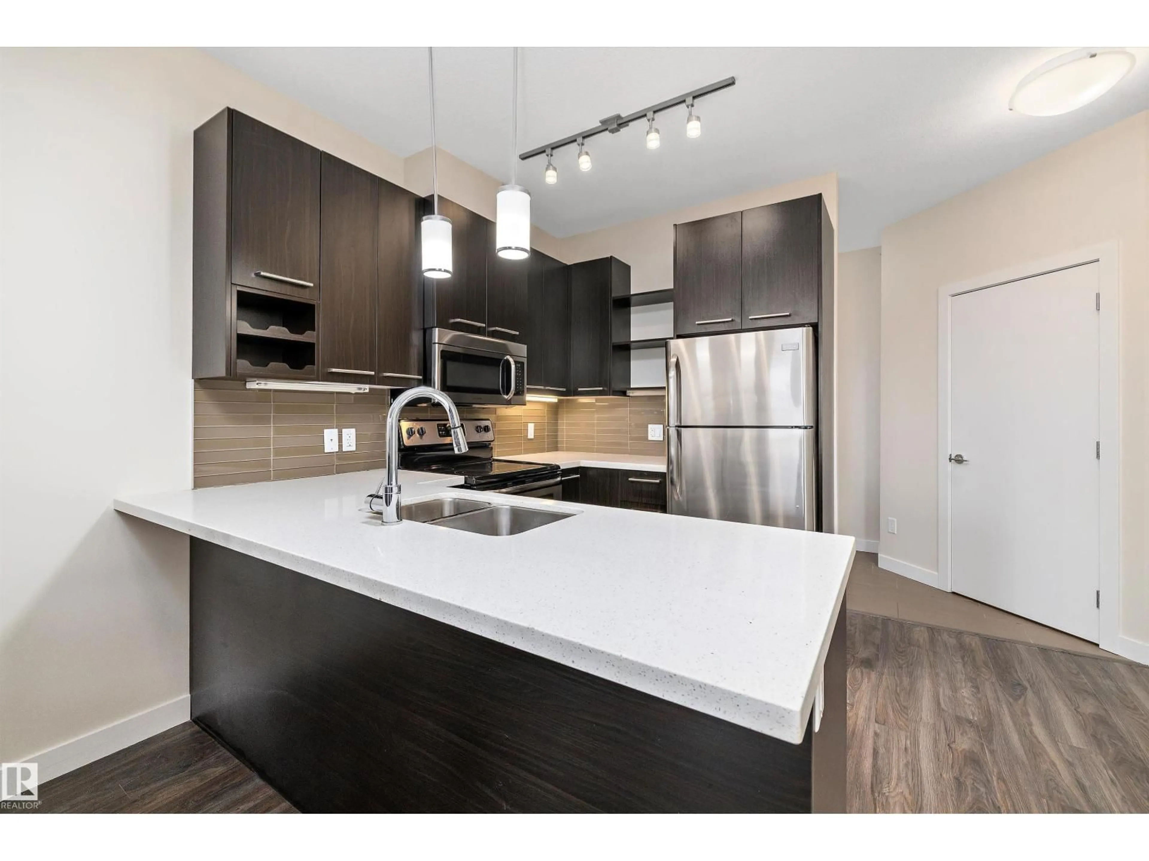 Open concept kitchen, unknown for #408 - 10418 81 AV, Edmonton Alberta T6E1X5