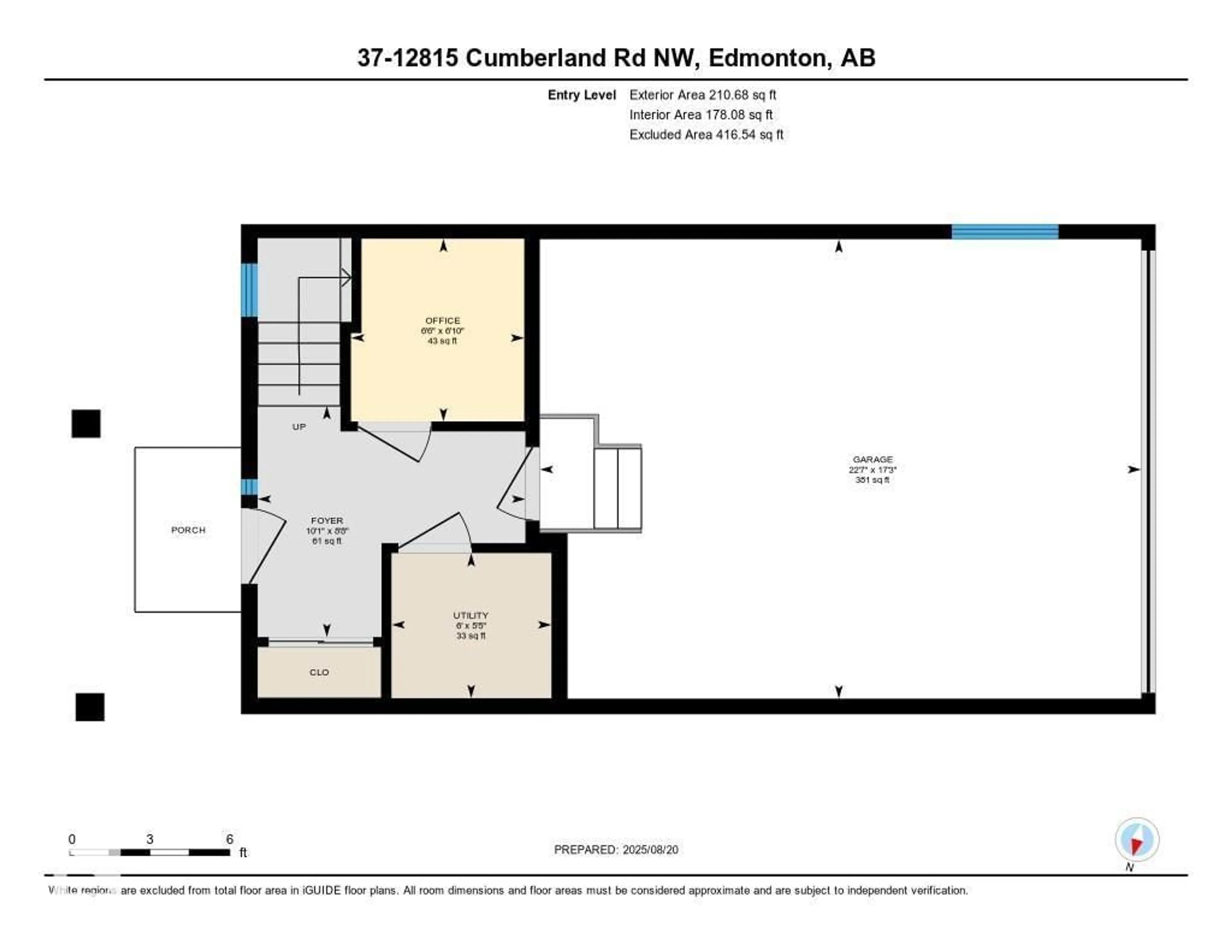 Floor plan for #37 - 12815 CUMBERLAND RD, Edmonton Alberta T6V0M2