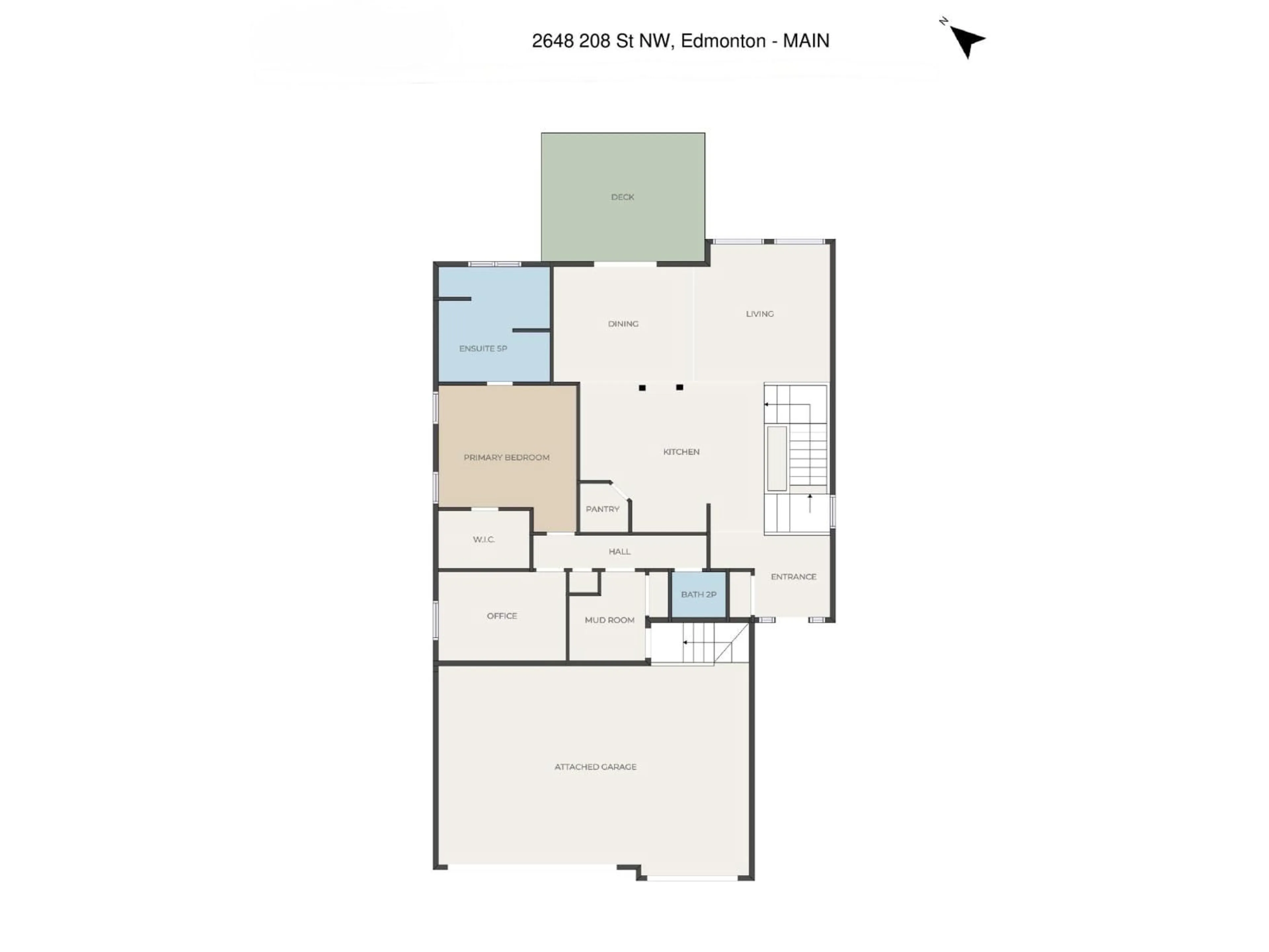Floor plan for NW - 2648 208 ST, Edmonton Alberta T6M1P3