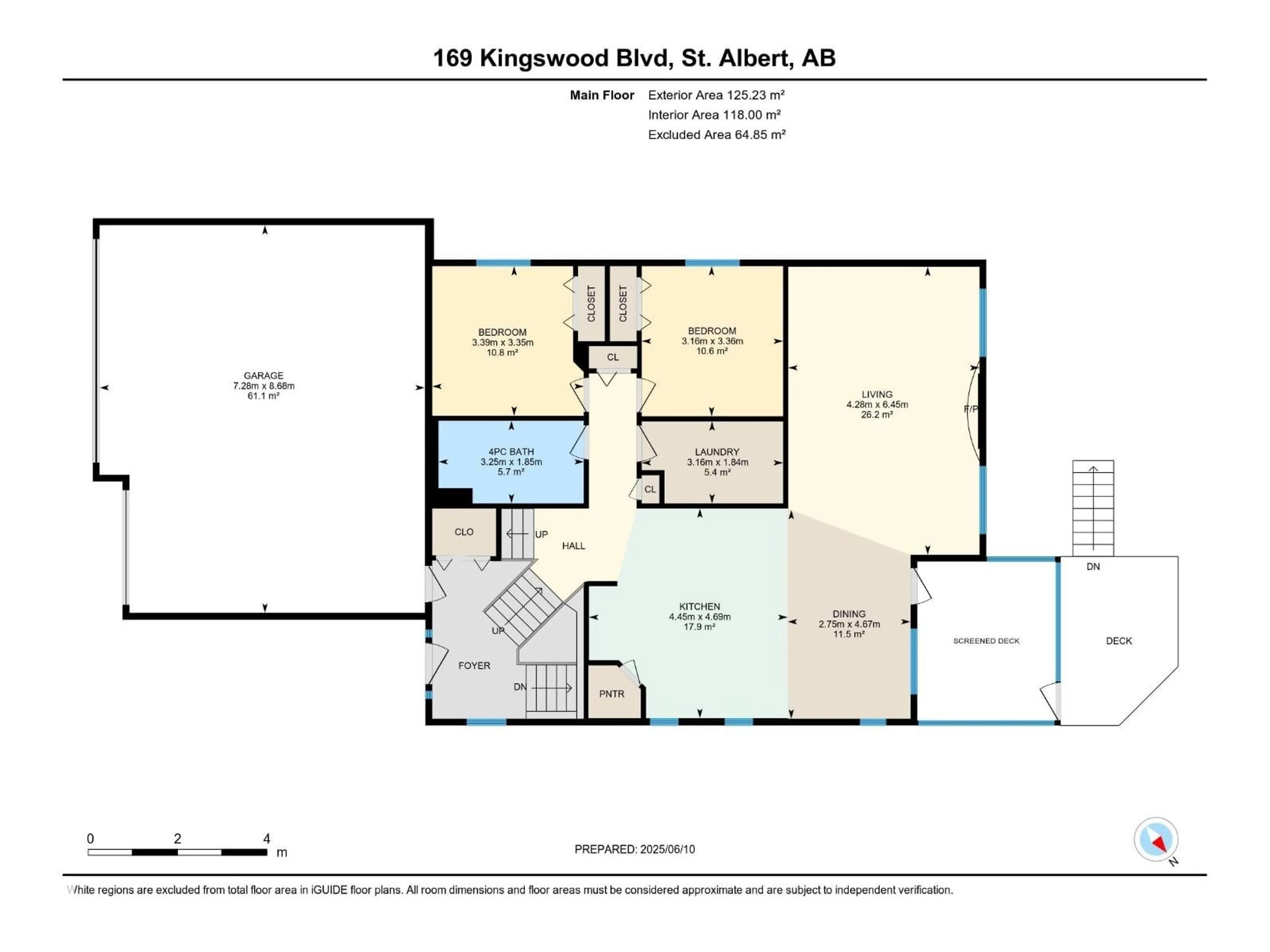 Floor plan for 169 KINGSWOOD BV, St. Albert Alberta T8N6V4