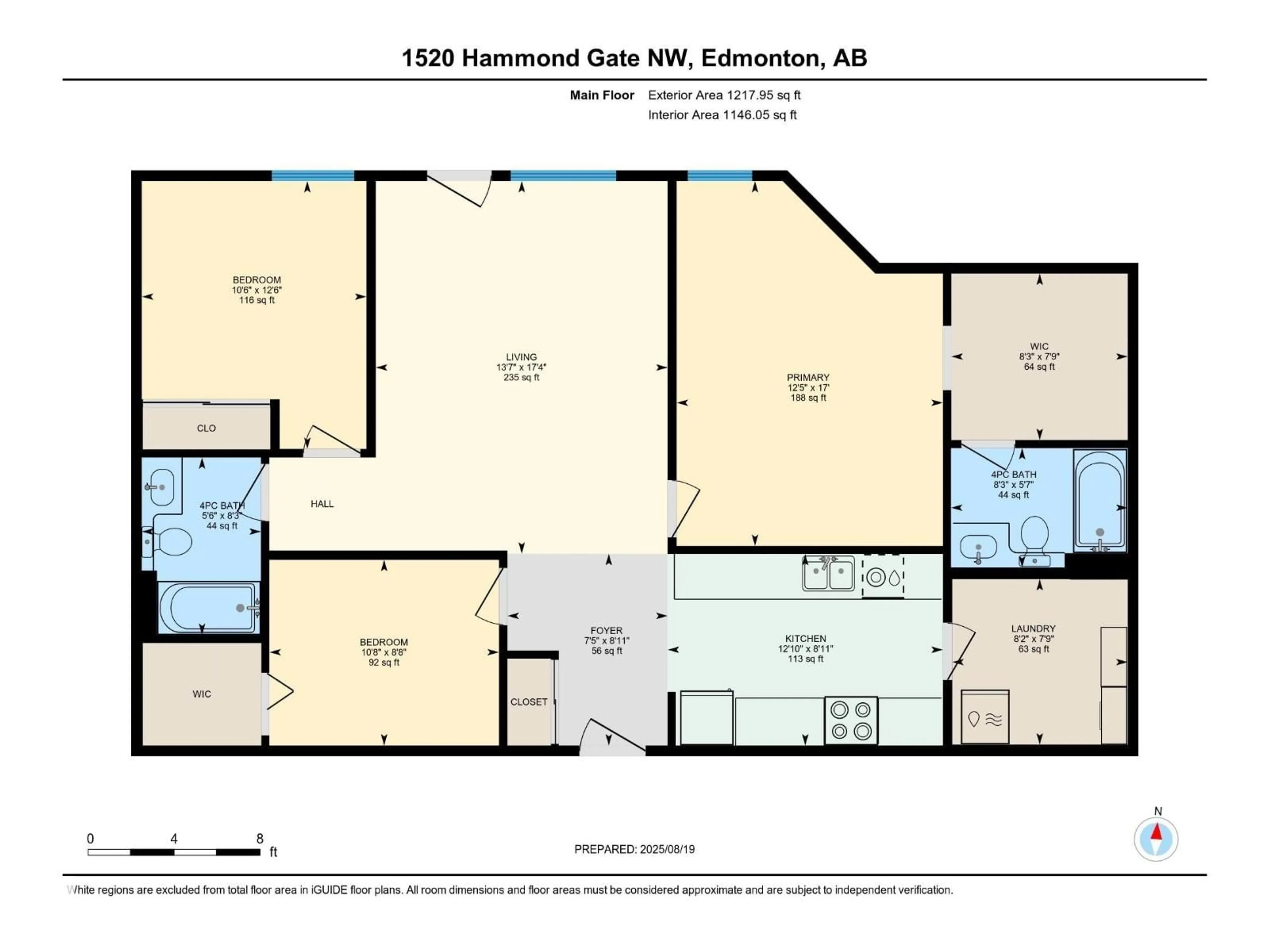Floor plan for #449 - 1520 HAMMOND GATE NW, Edmonton Alberta T6M0J4