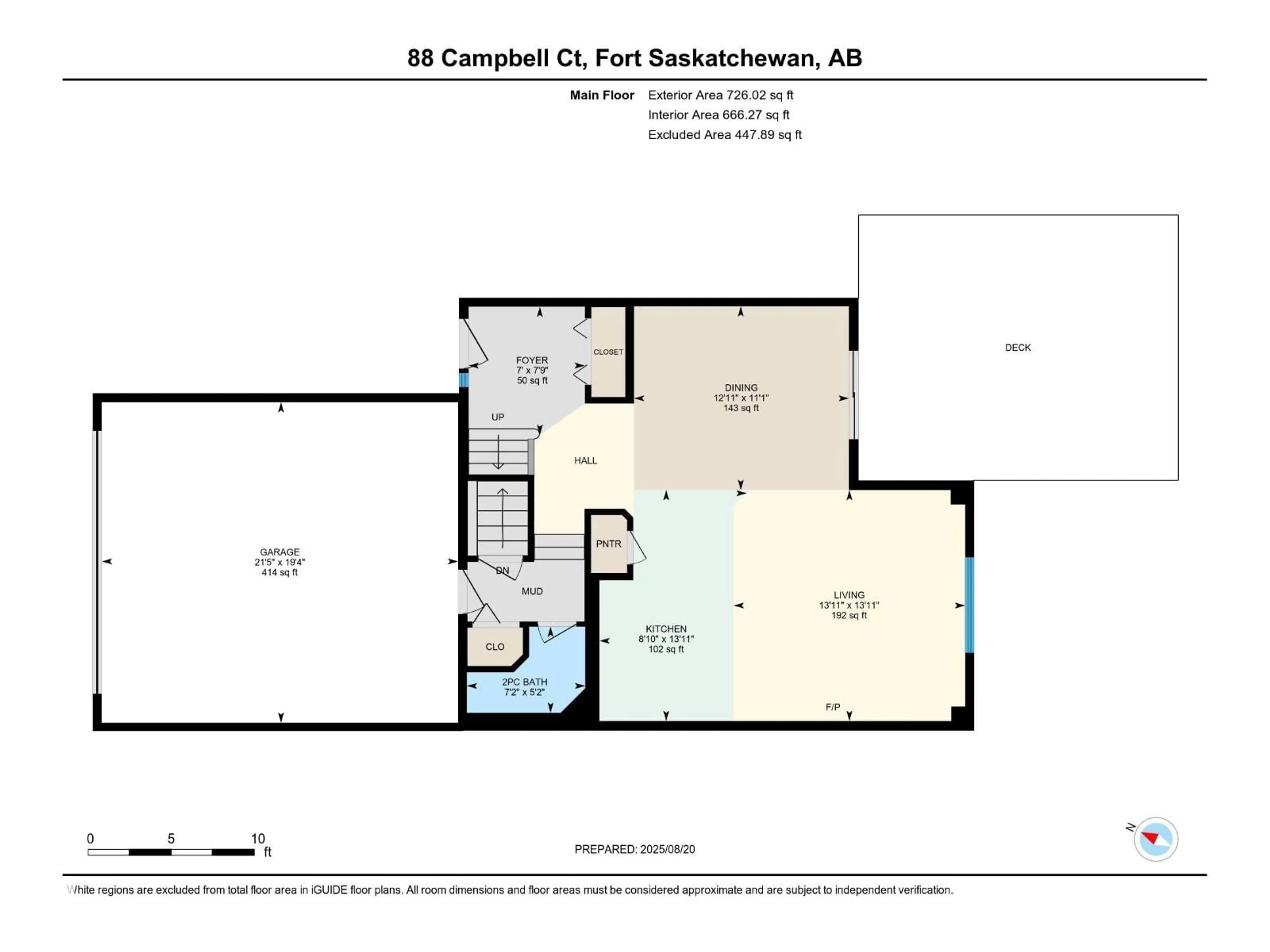 Floor plan for 88 CAMPBELL, Fort Saskatchewan Alberta T8L0E5