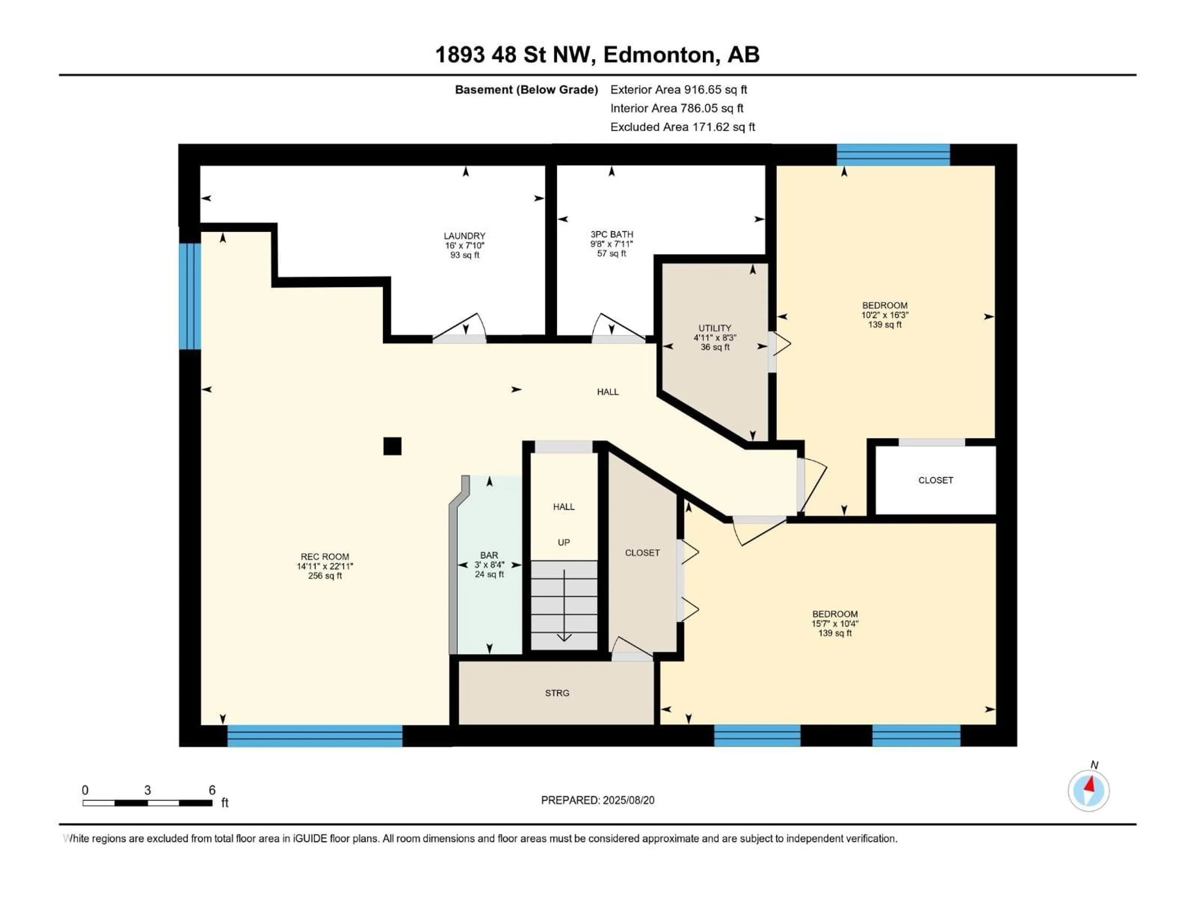 Floor plan for 1893 48 ST, Edmonton Alberta T6L2T3