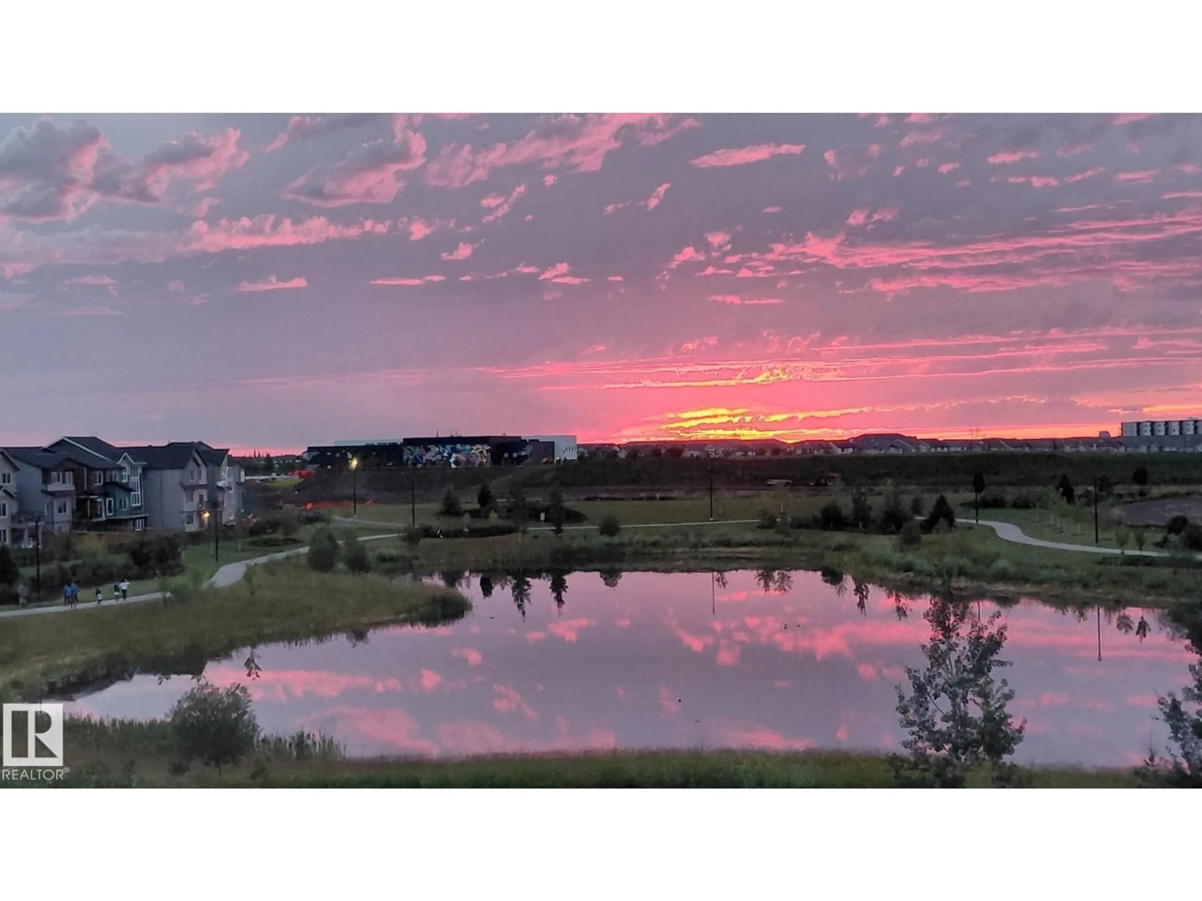 A pic from outside/outdoor area/front of a property/back of a property/a pic from drone, water/lake/river/ocean view for 2654 DONAGHEY CR, Edmonton Alberta T6W4T1