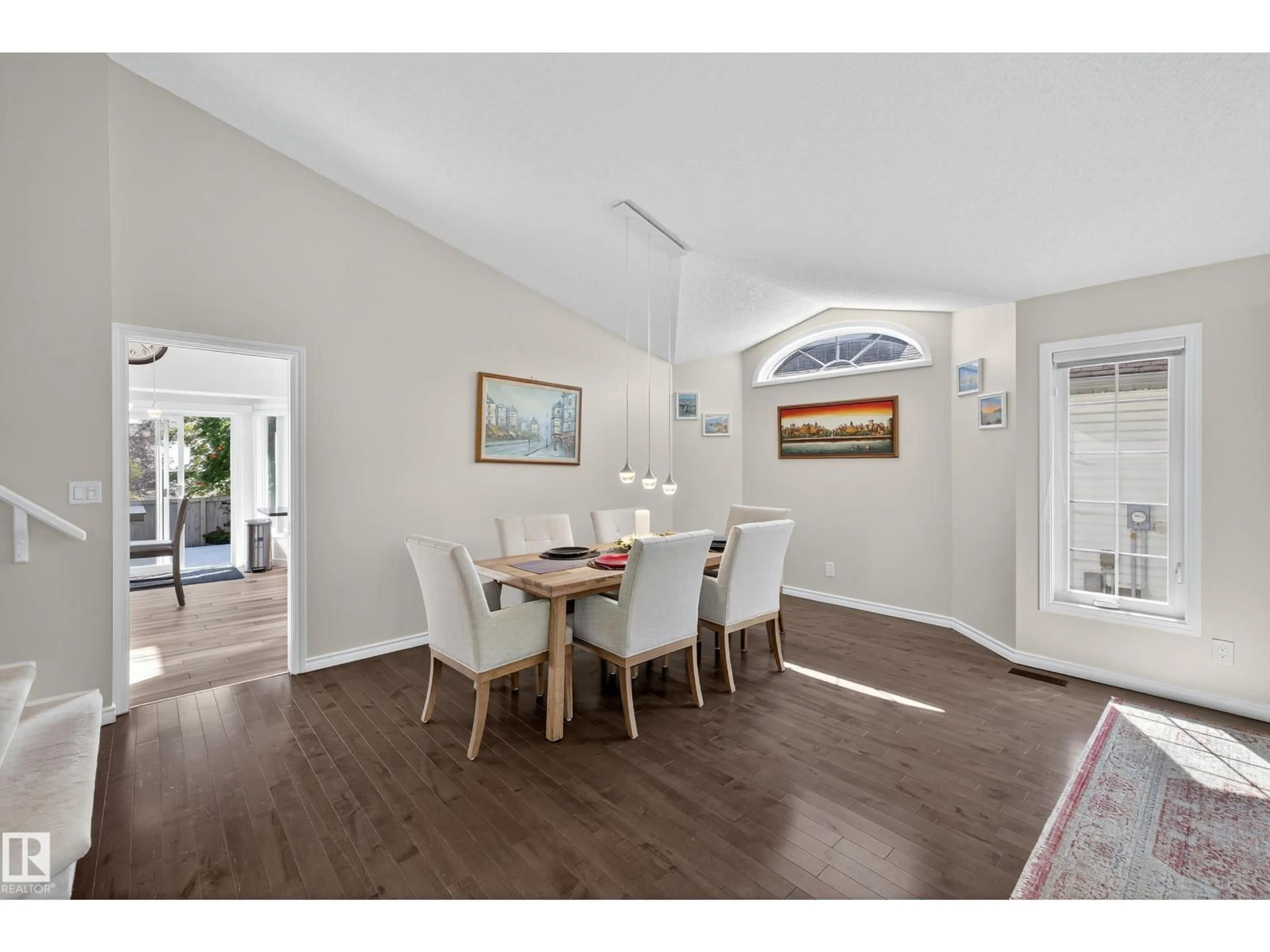 Dining room, wood/laminate floor for 47 RIDGEMONT WY, Sherwood Park Alberta T8A5M9