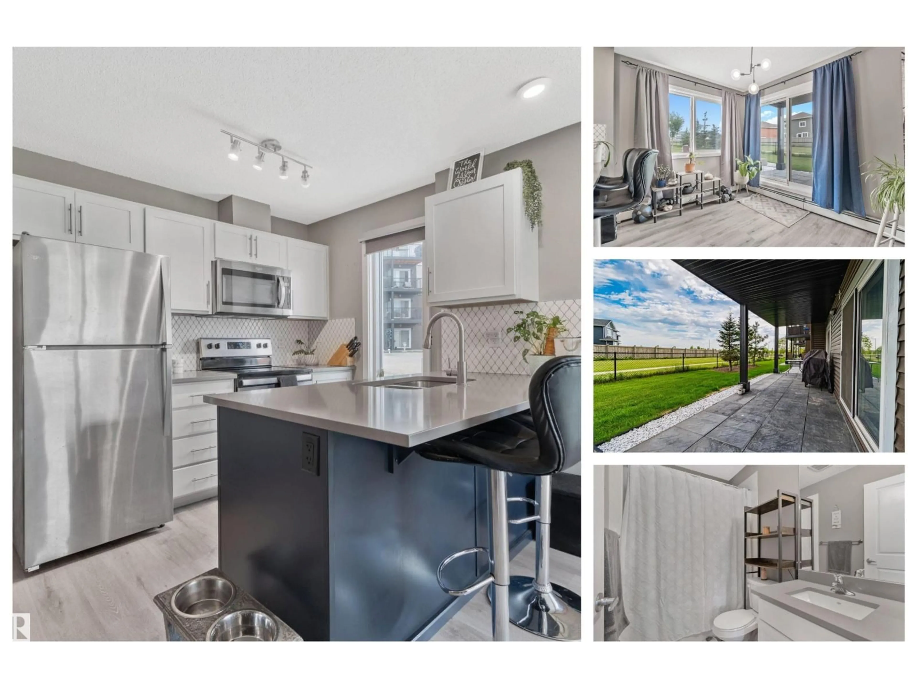 Open concept kitchen, ceramic/tile floor for 148 - 121 EBBERS BV, Edmonton Alberta T5Y4A4