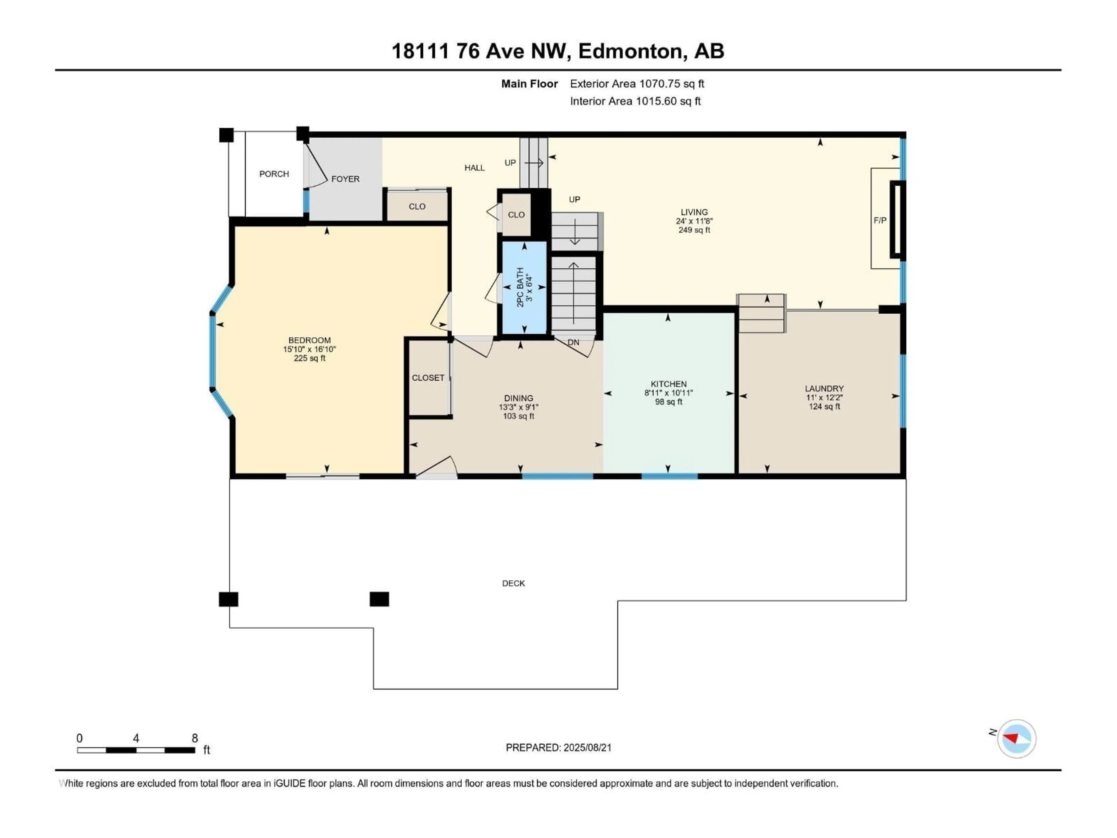 Floor plan for 18111 76 AV, Edmonton Alberta T5T2E9