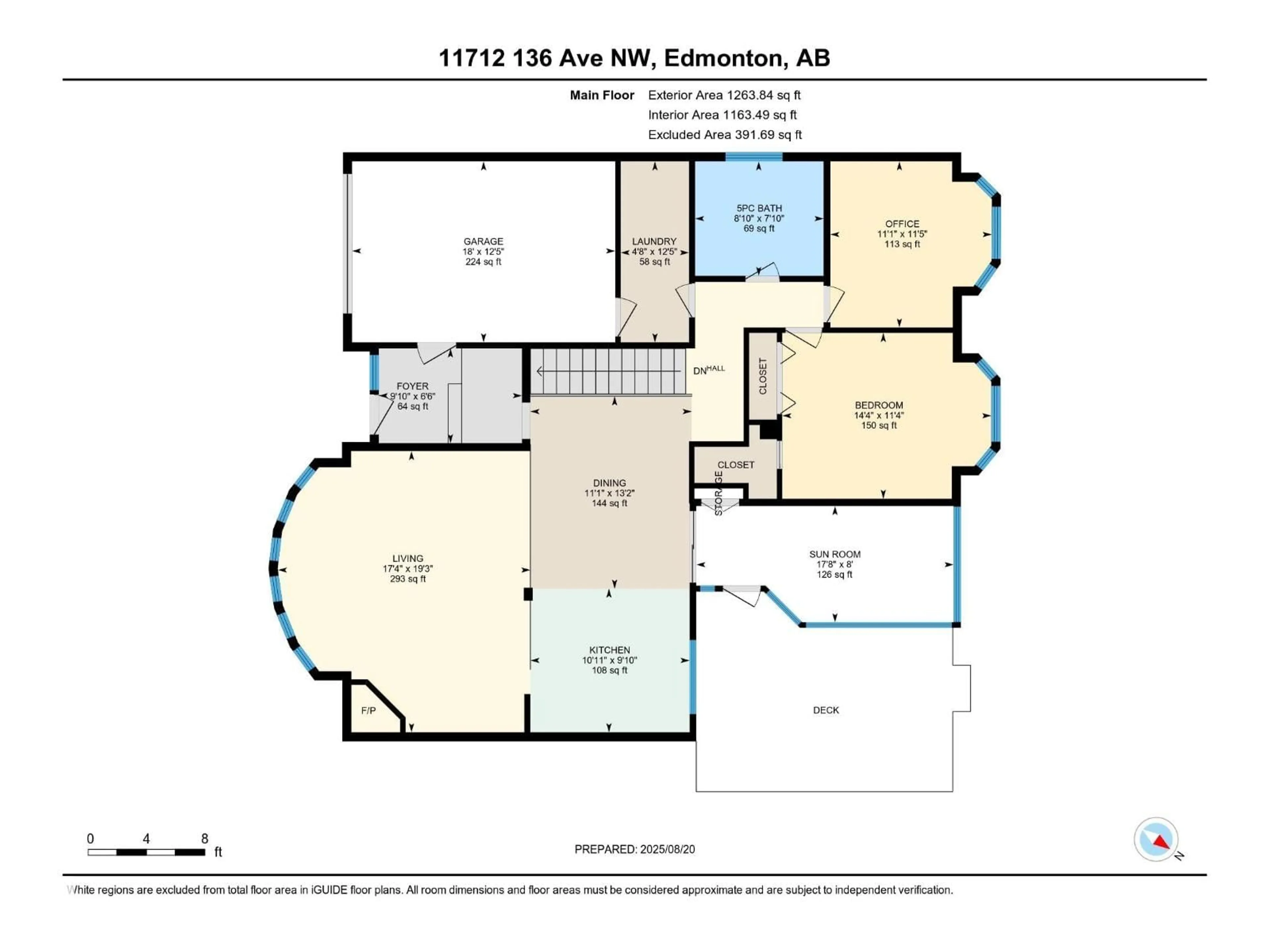 Floor plan for 11712 136 AV, Edmonton Alberta T5E1X6
