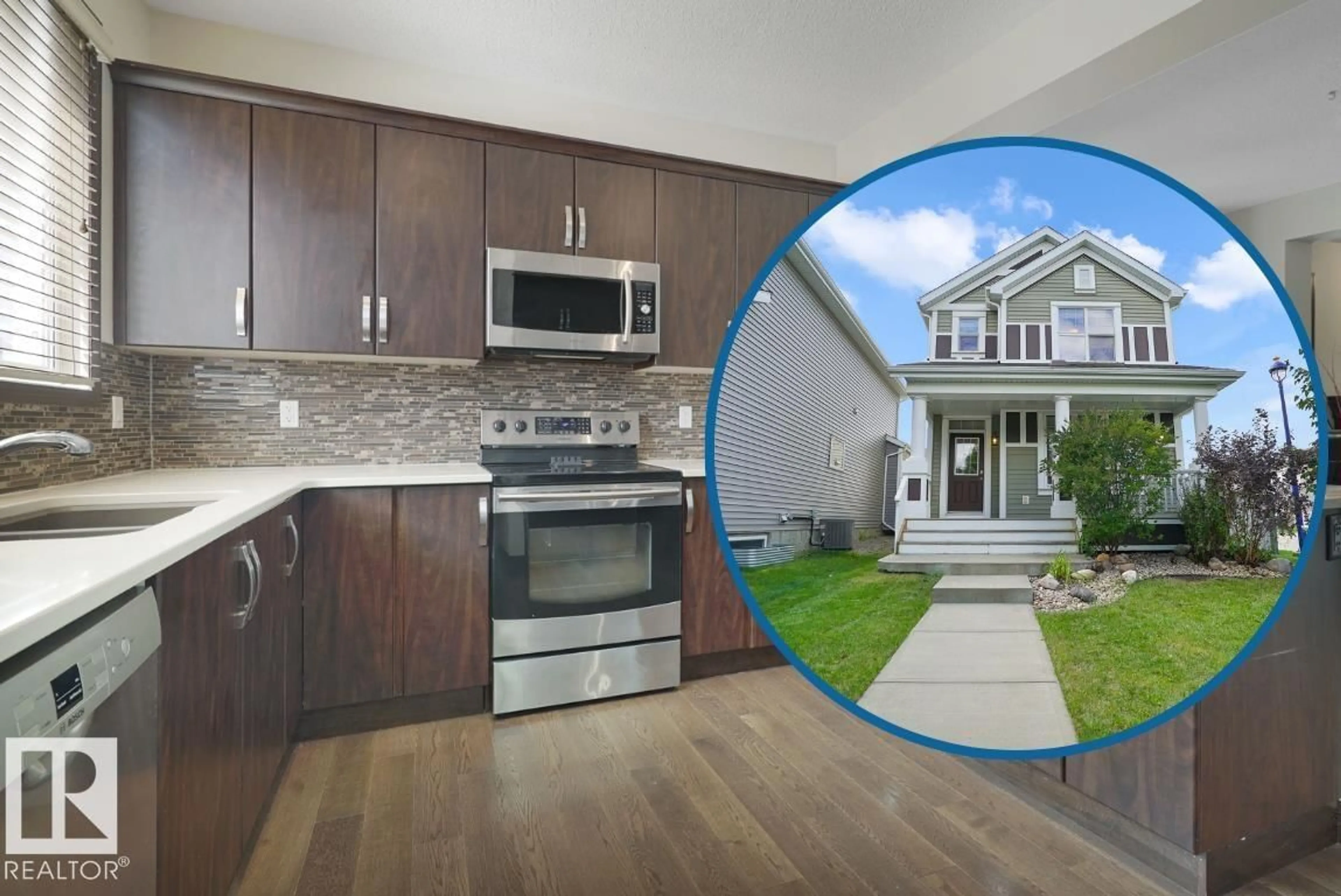 Open concept kitchen, unknown for 2044 74 ST, Edmonton Alberta T6X0V7