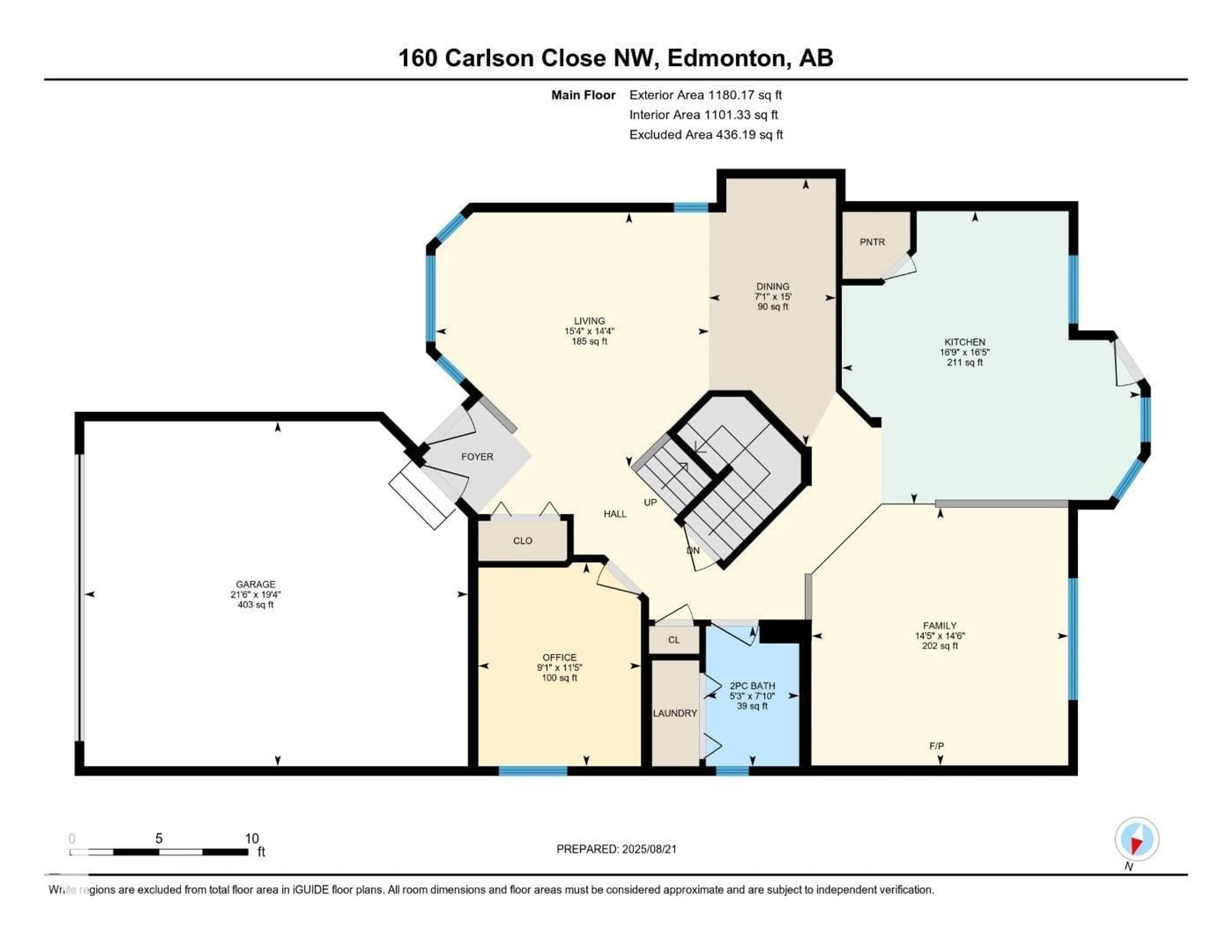 Floor plan for 160 CARLSON CL, Edmonton Alberta T6R2J7
