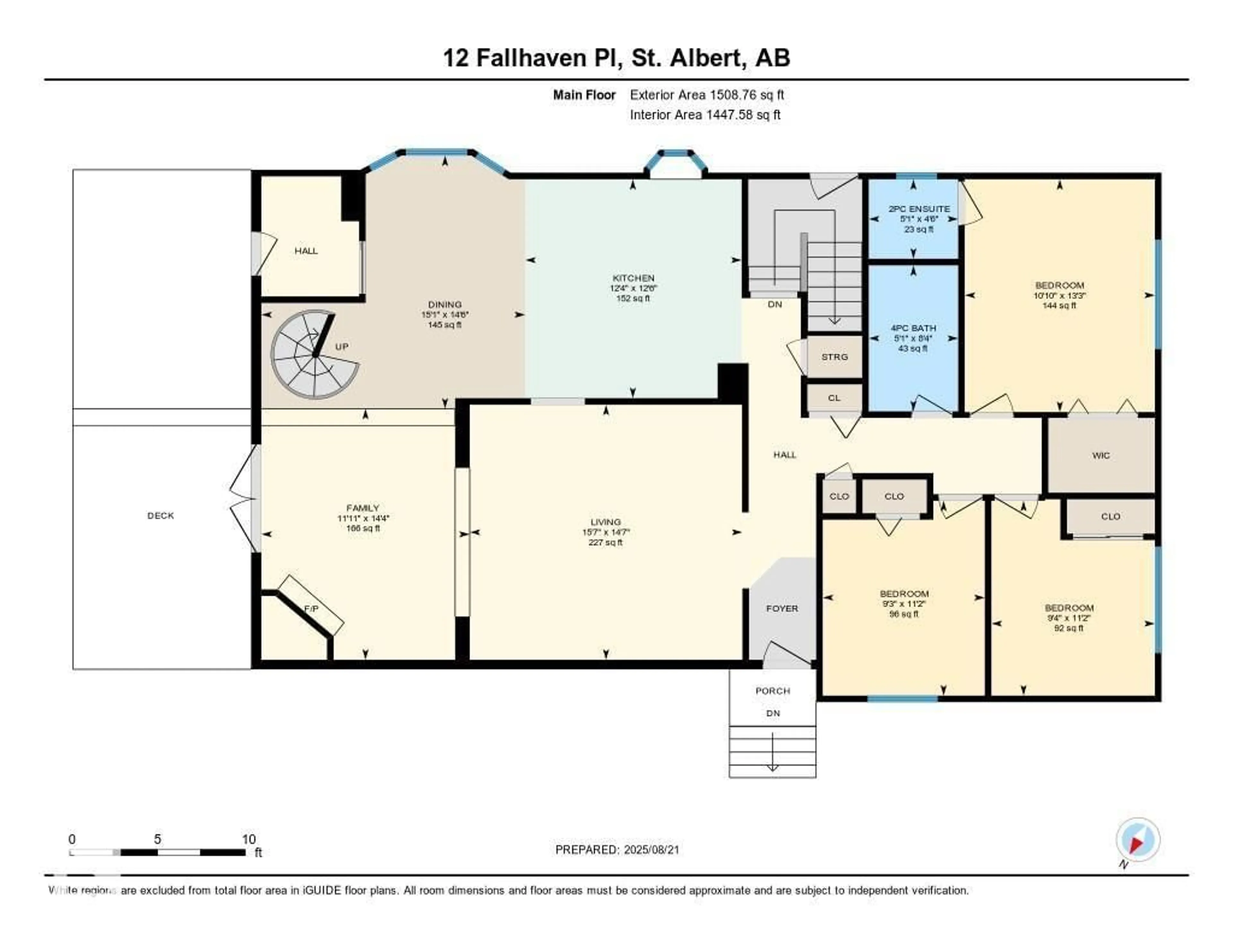 Floor plan for 12 FALLHAVEN PL, St. Albert Alberta T8N1V1