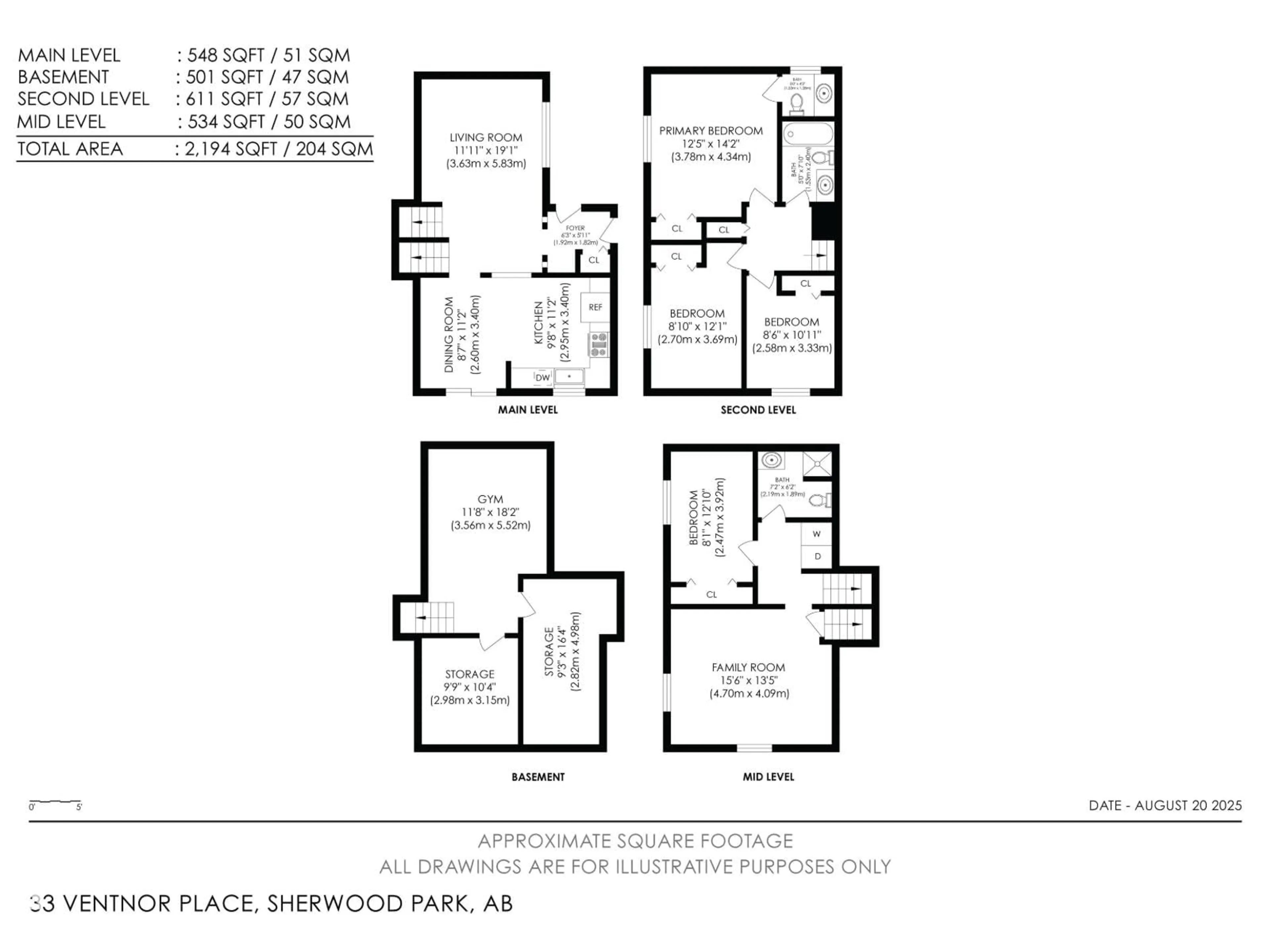 Floor plan for 33 VENTNOR PL, Sherwood Park Alberta T8A4W8