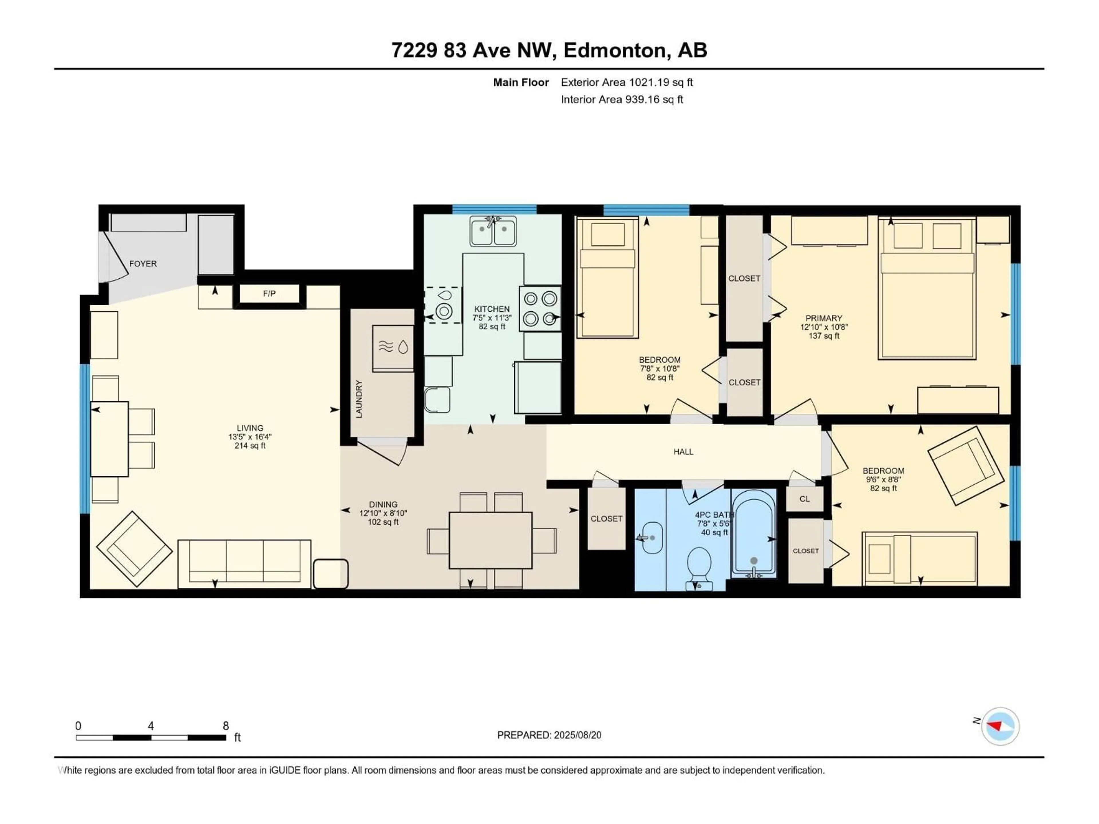 Floor plan for NW - 7229 83 AV, Edmonton Alberta T6B0G7