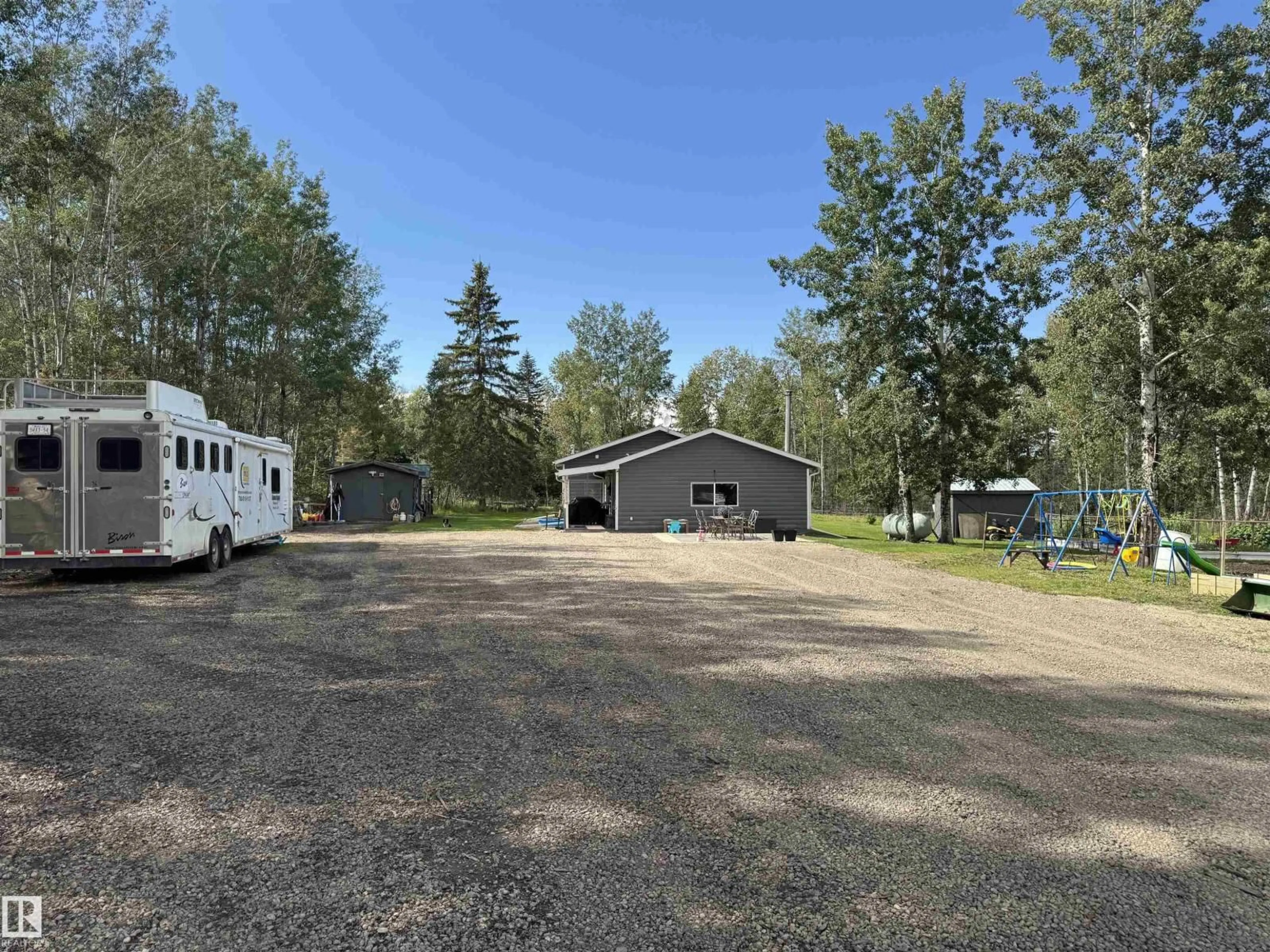 A pic from outside/outdoor area/front of a property/back of a property/a pic from drone, unknown for 5204 TWP 490, Rural Brazeau County Alberta T0C0W0