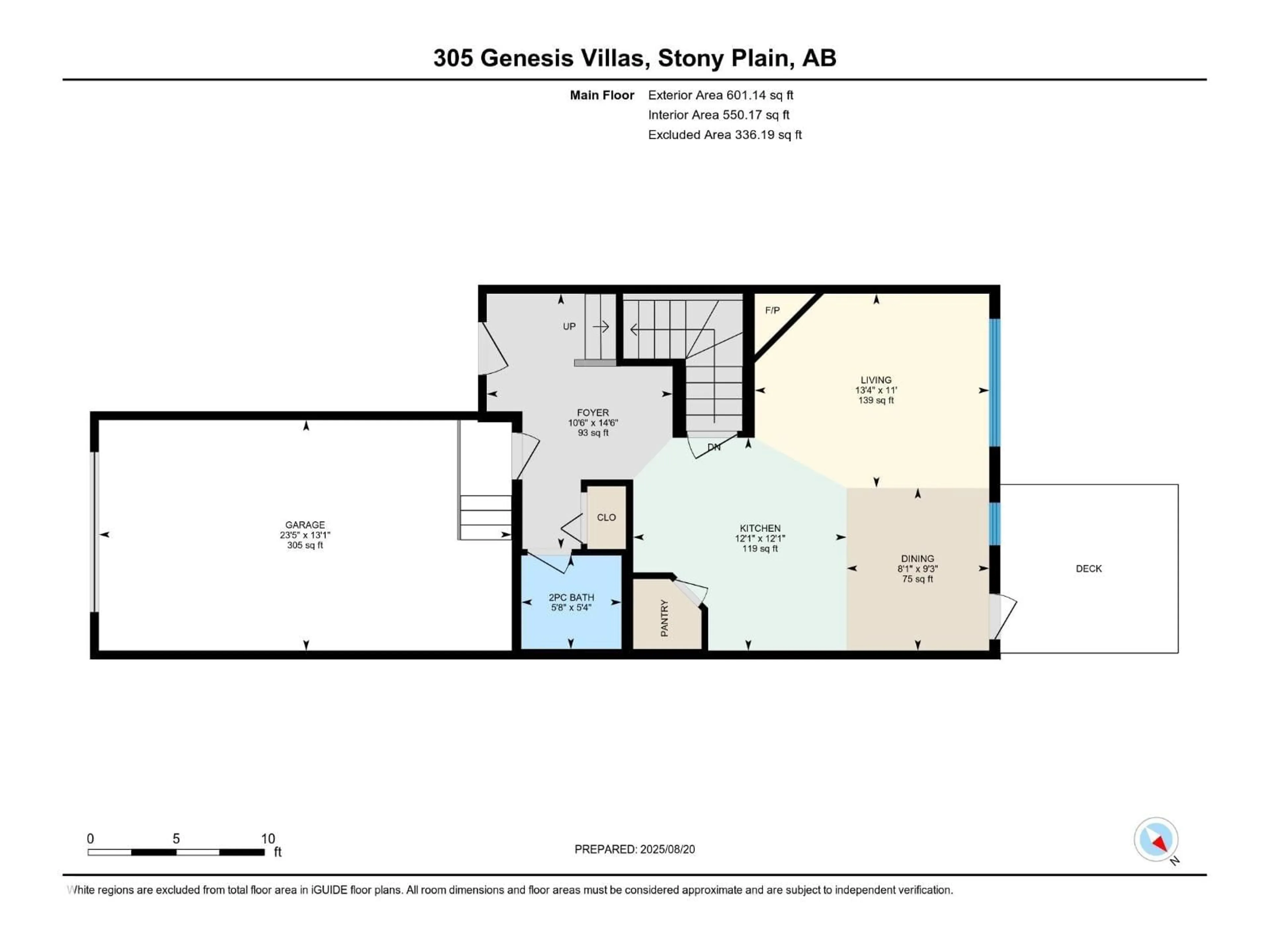 Floor plan for 305 GENESIS VILLAS, Stony Plain Alberta T7Z0J6