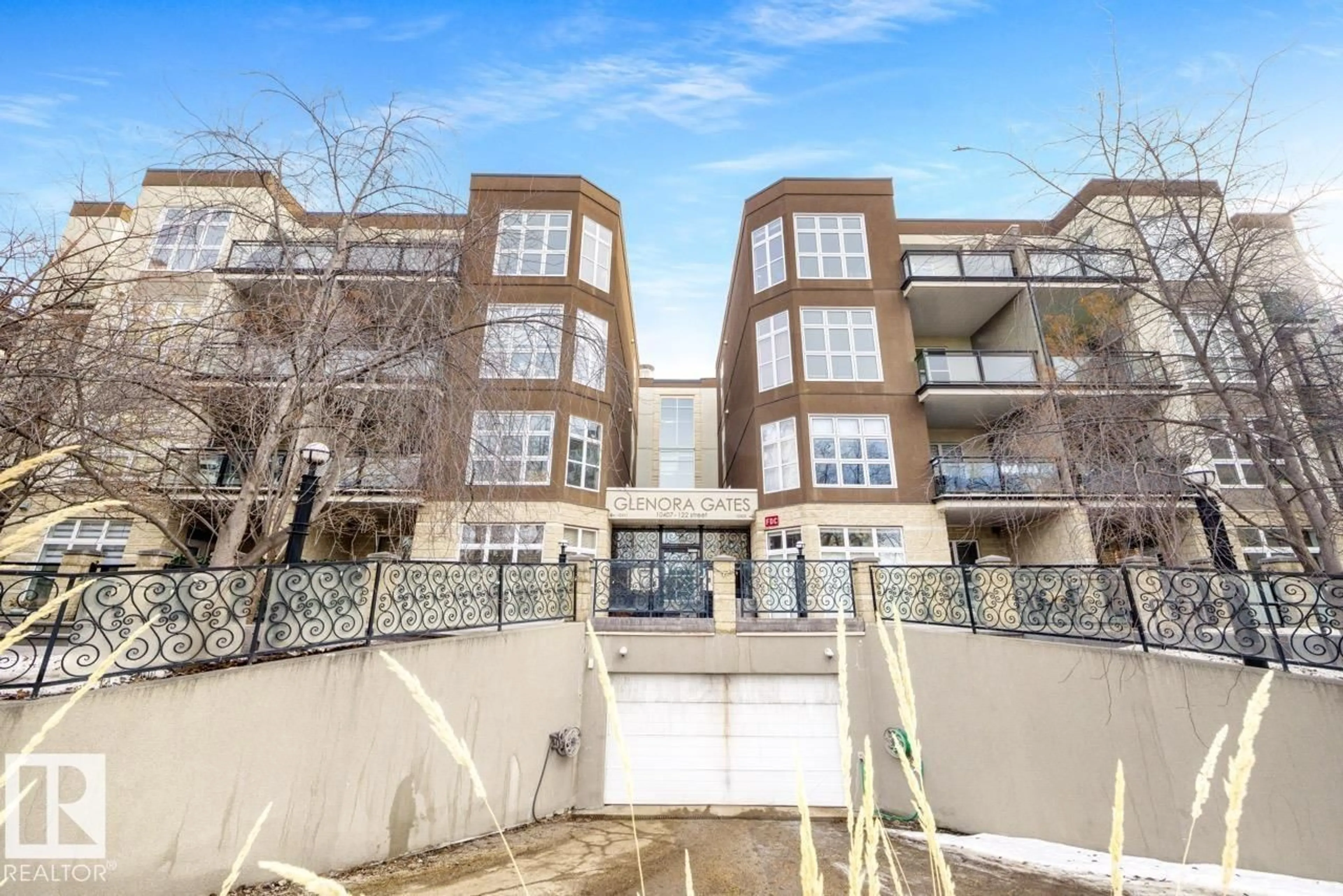 Balcony in the apartment, building for #129 - 10407 122 ST, Edmonton Alberta T5N4B8