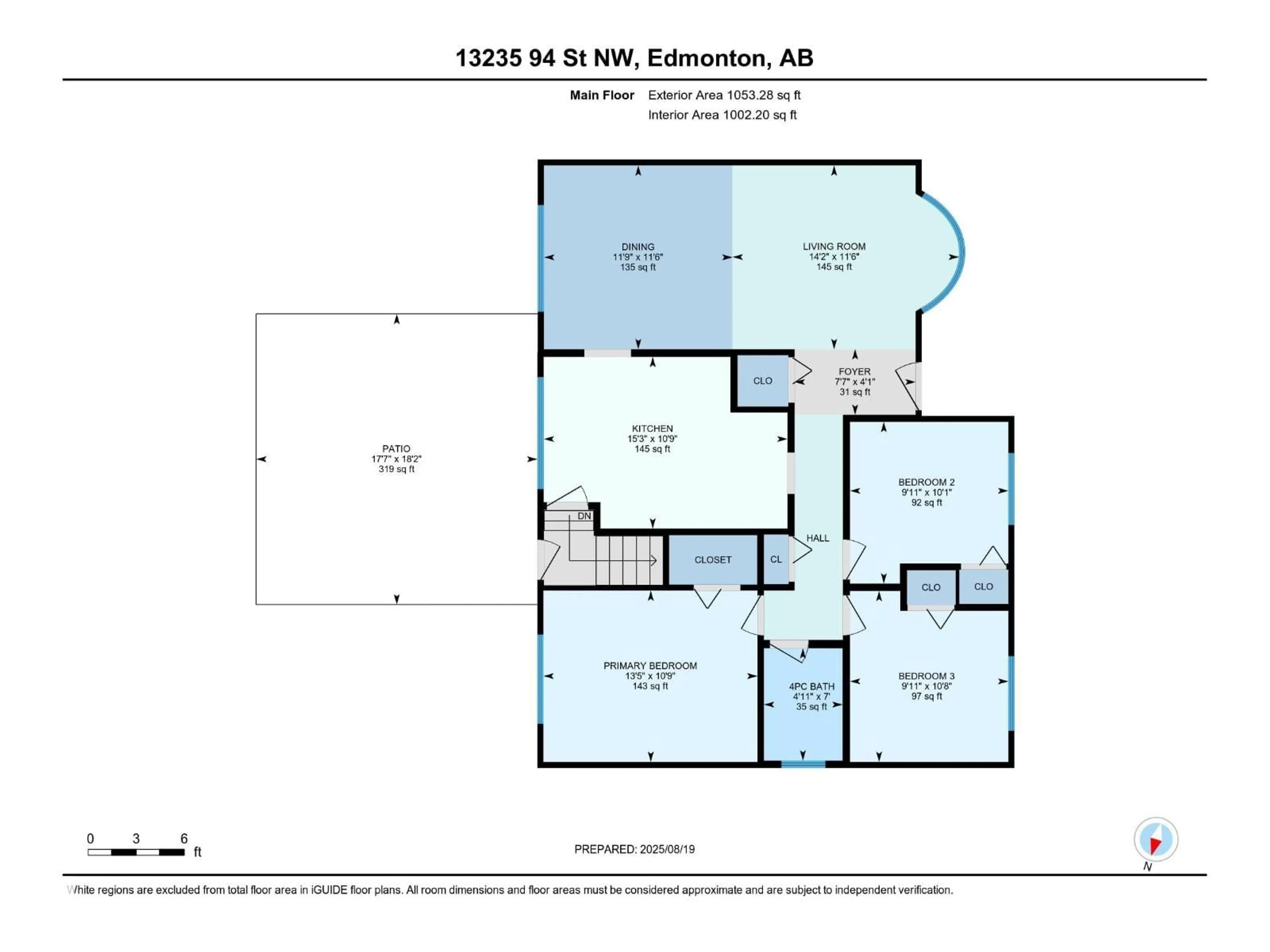 Floor plan for 13235 94 ST, Edmonton Alberta T5E3V7