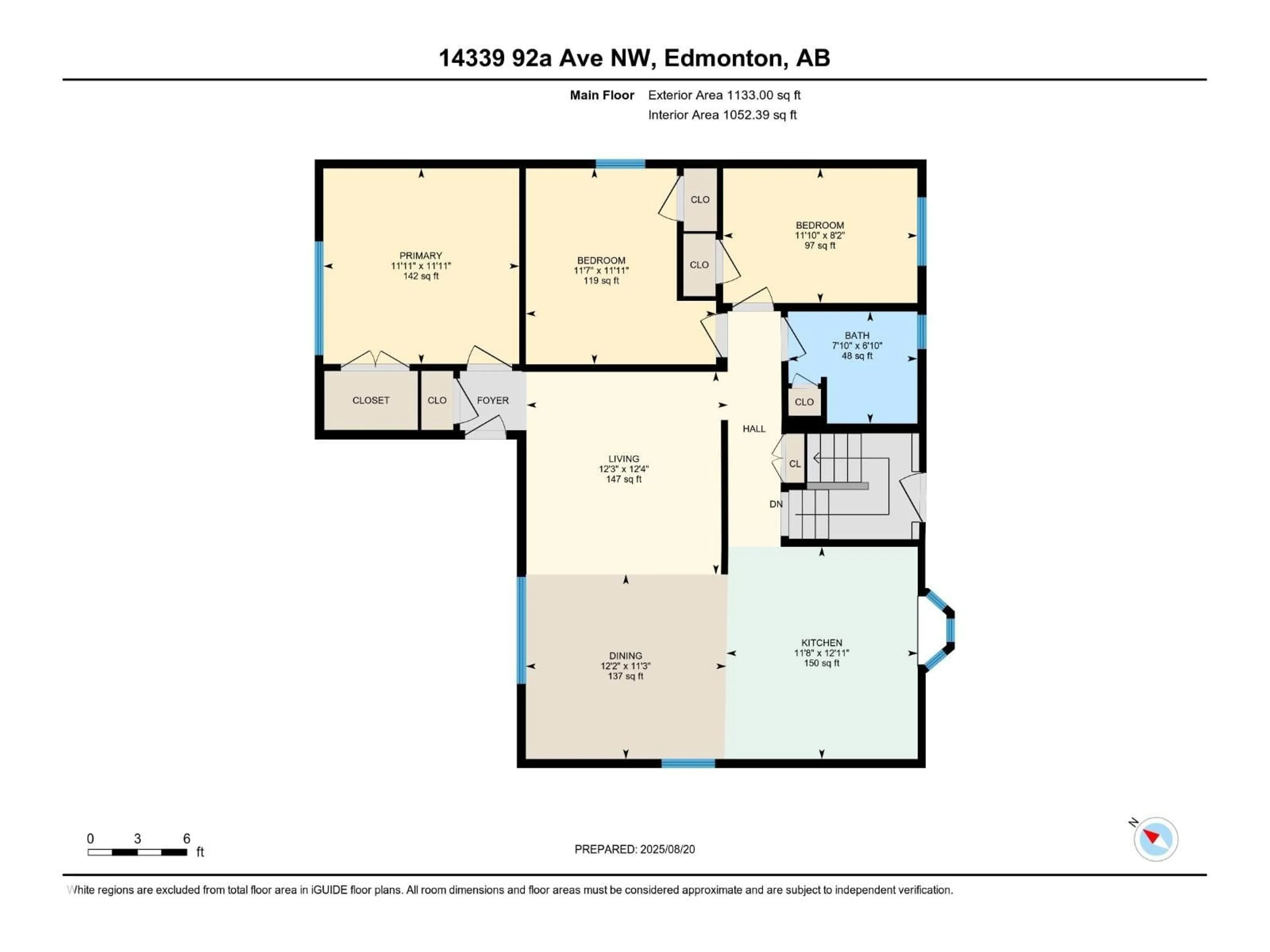 Floor plan for 14339 92A AV AV, Edmonton Alberta T5R5E3