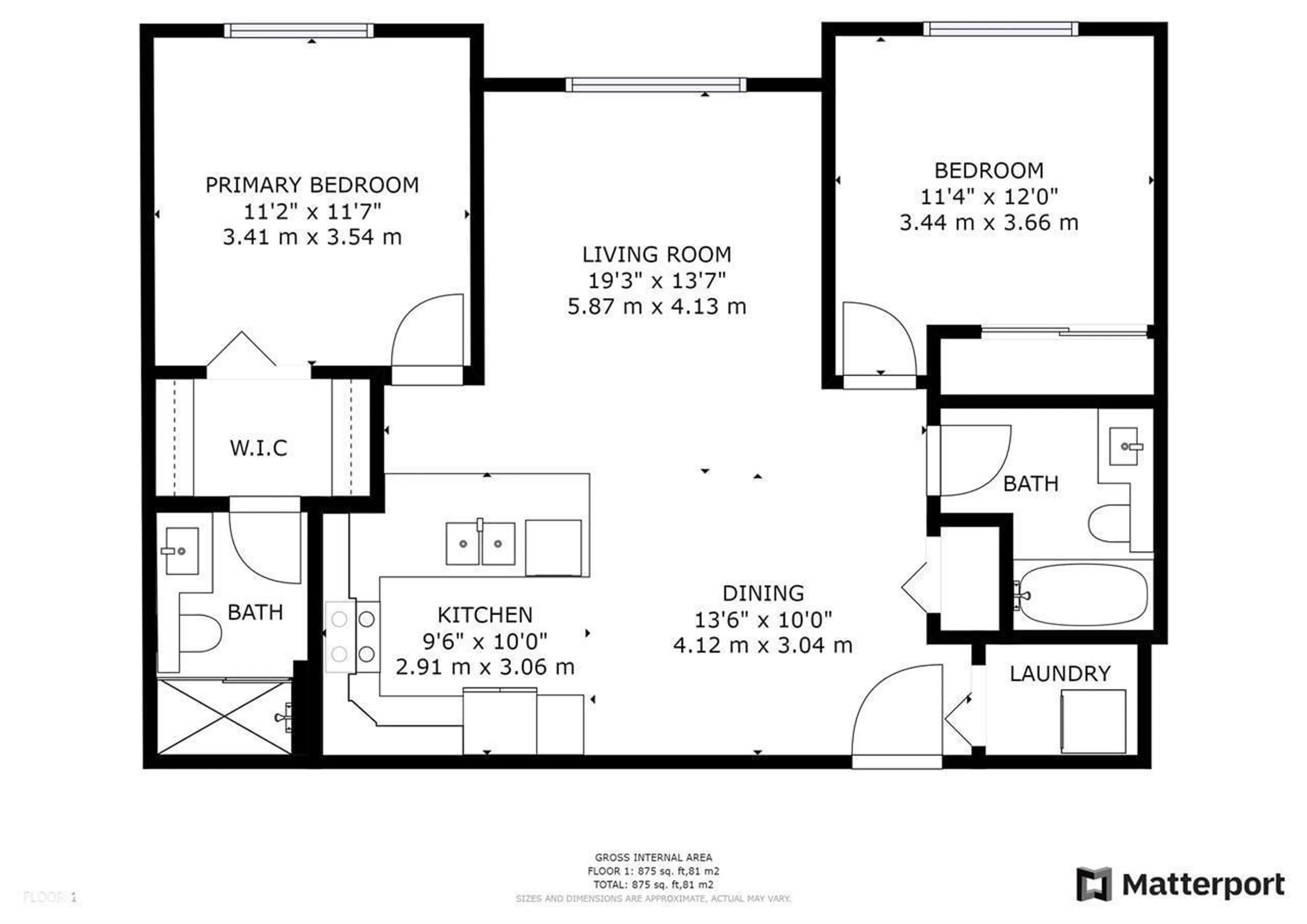 Floor plan for 214 - 304 AMBLESIDE LINK LI, Edmonton Alberta T6W0V2