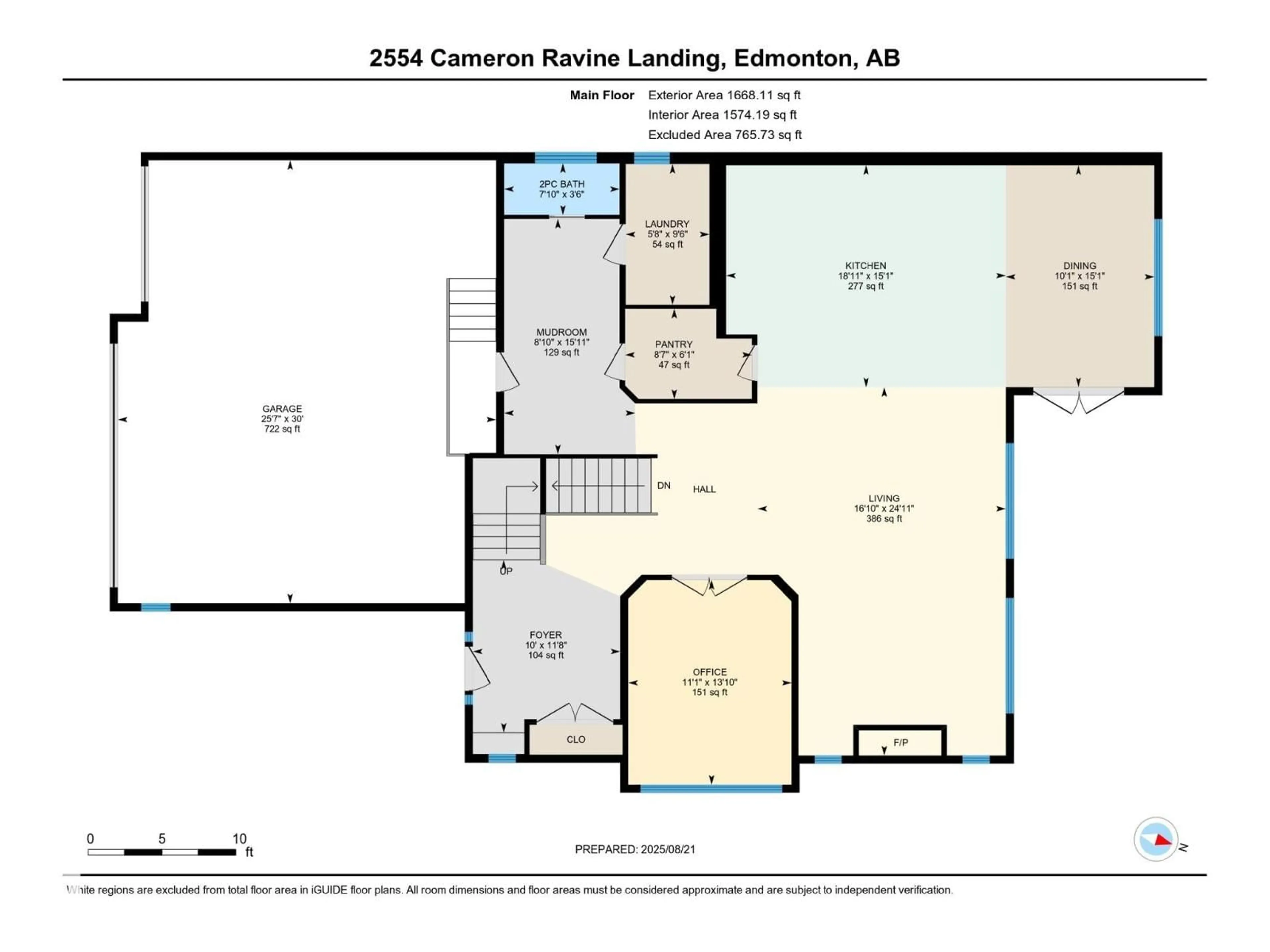 Floor plan for 2554 CAMERON RAVINE LD, Edmonton Alberta T6M0L2