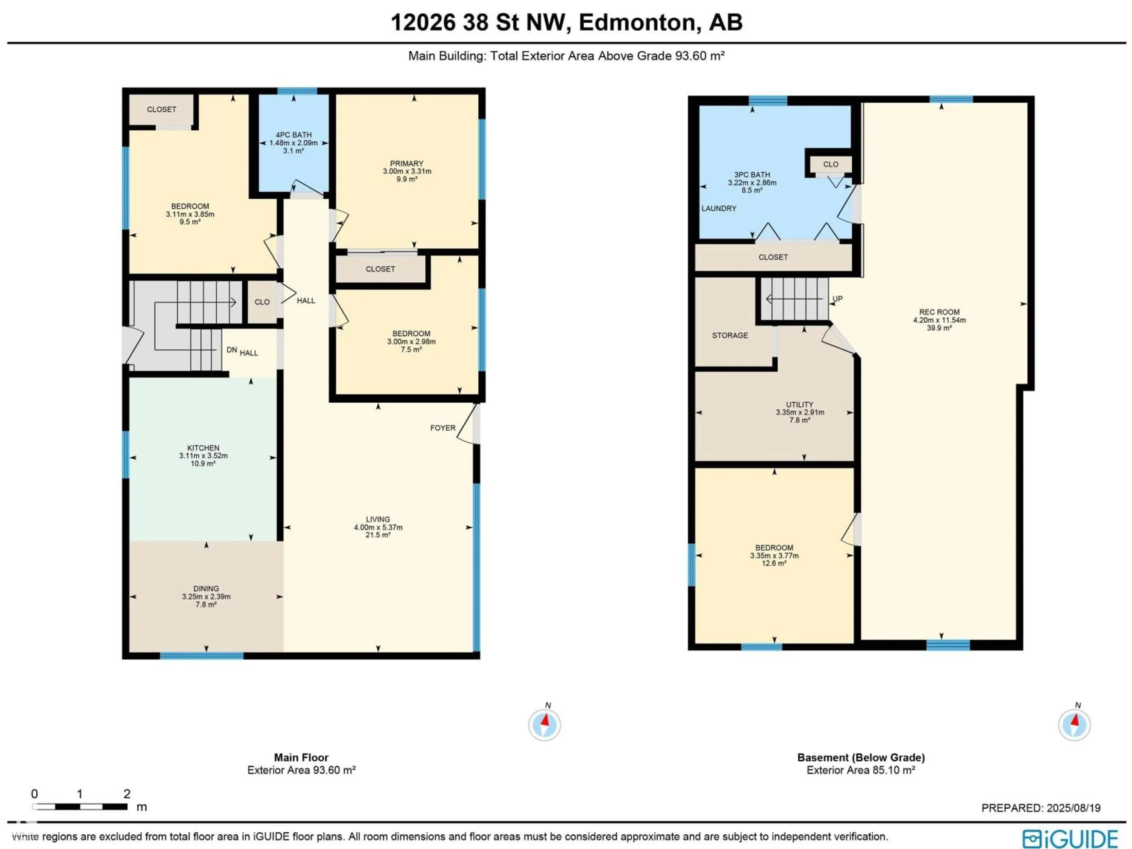 Floor plan for 12026 38 ST NW, Edmonton Alberta T5W2H8