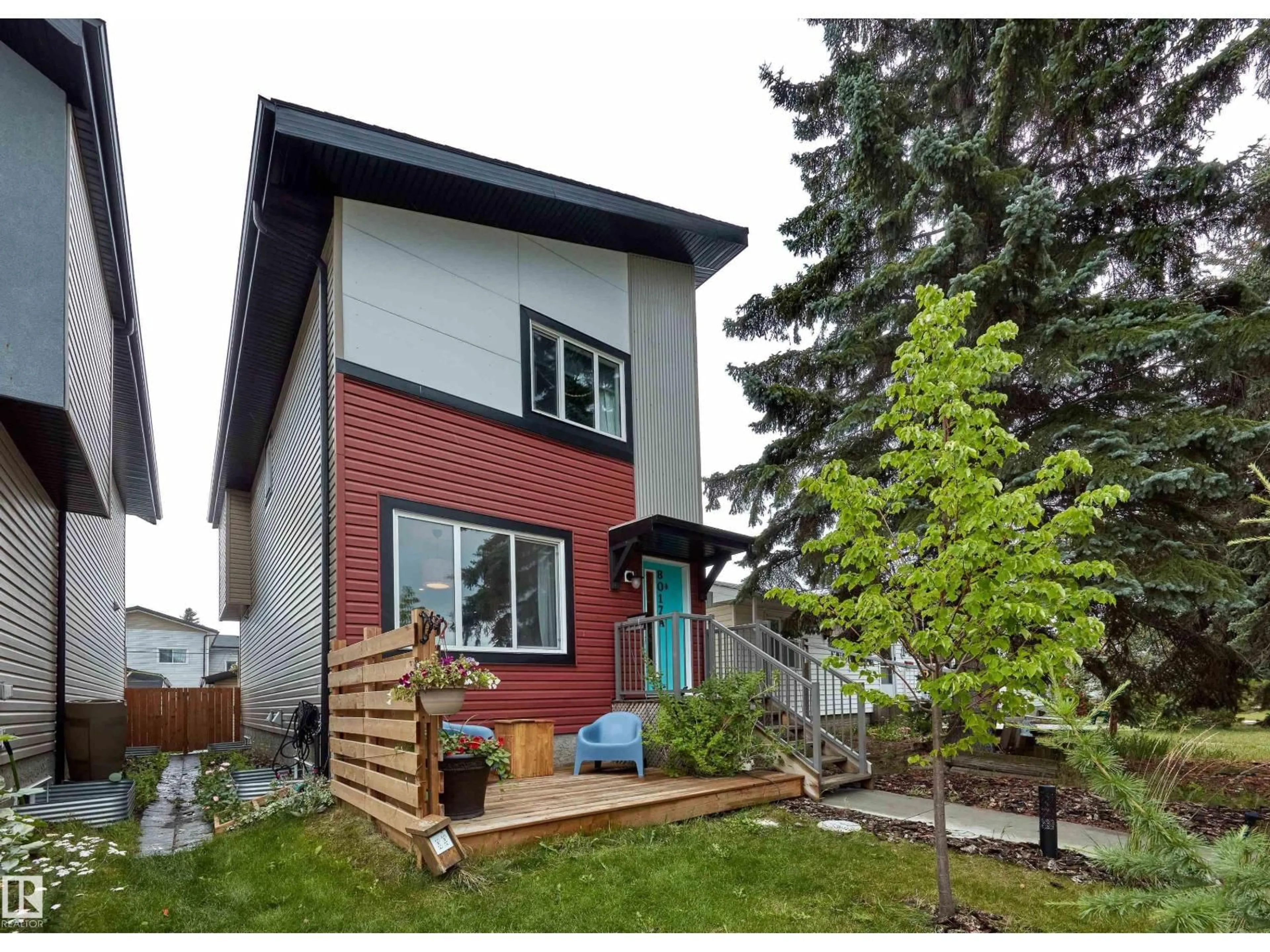 Home with vinyl exterior material, street for NW - 8017A 161 ST, Edmonton Alberta T5R2K5