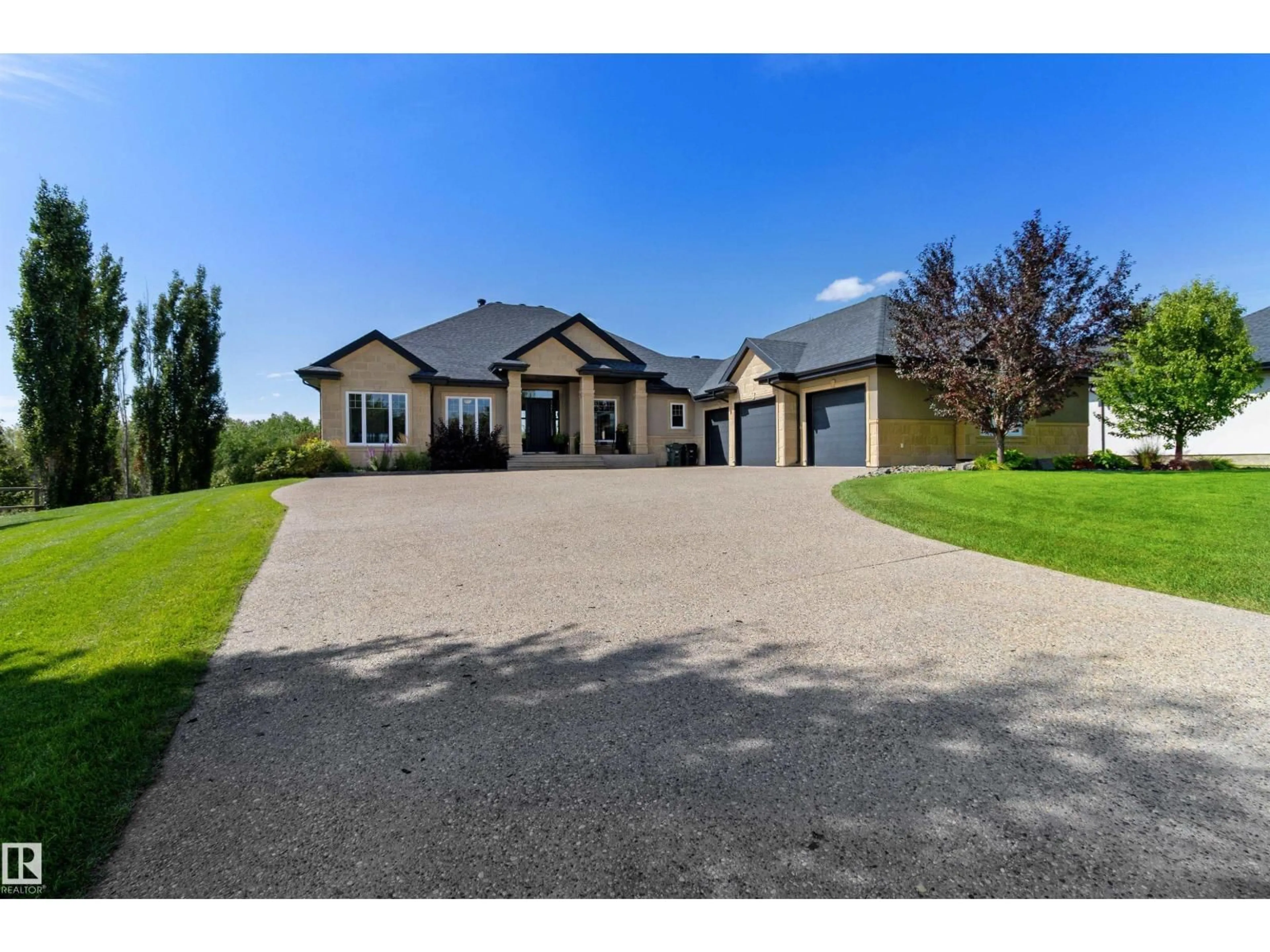 A pic from outside/outdoor area/front of a property/back of a property/a pic from drone, street for 52367 - 236 RGE ROAD 223, Rural Strathcona County Alberta T8C1A8