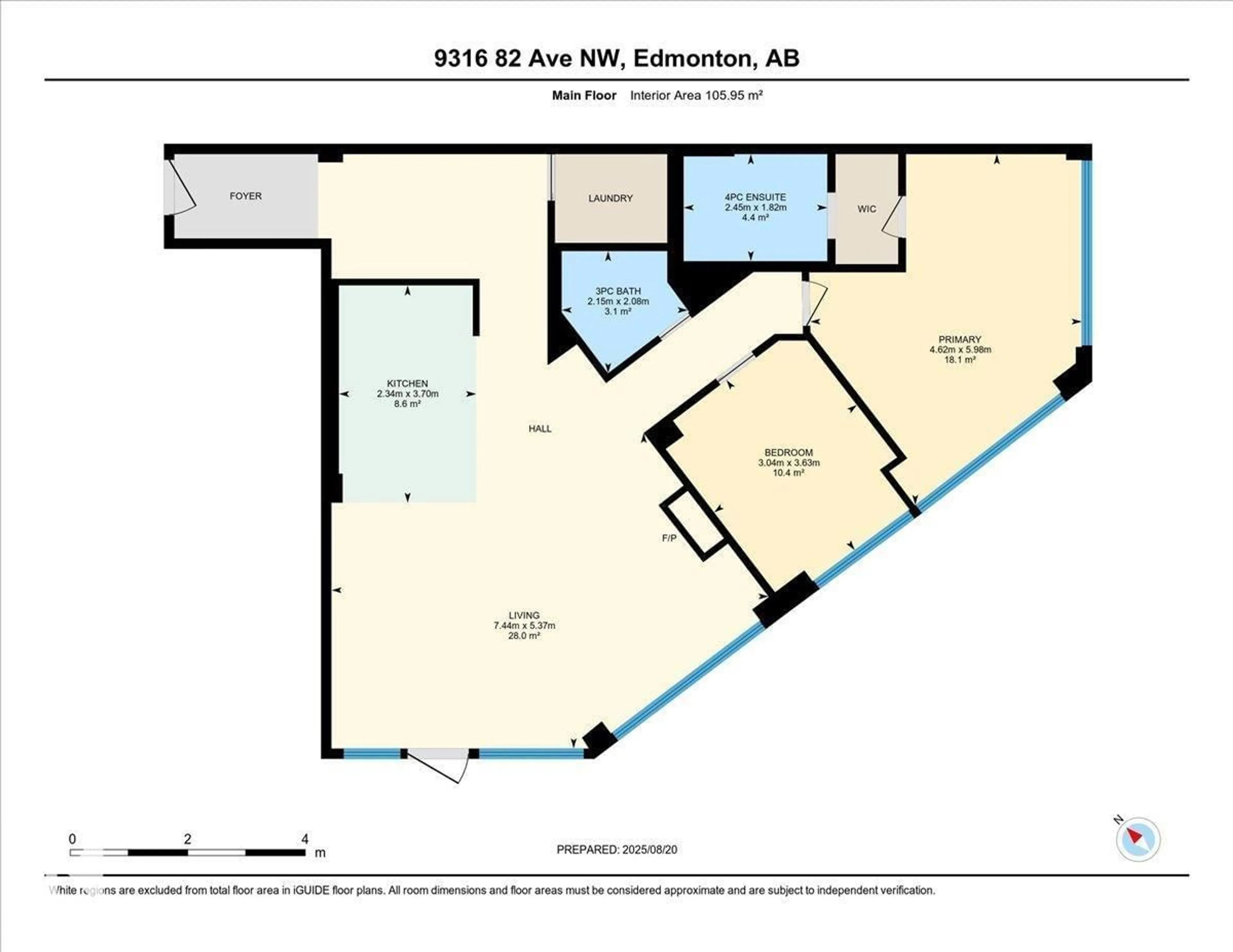 Floor plan for #102 - 9316 82 AV, Edmonton Alberta T6C0Z6